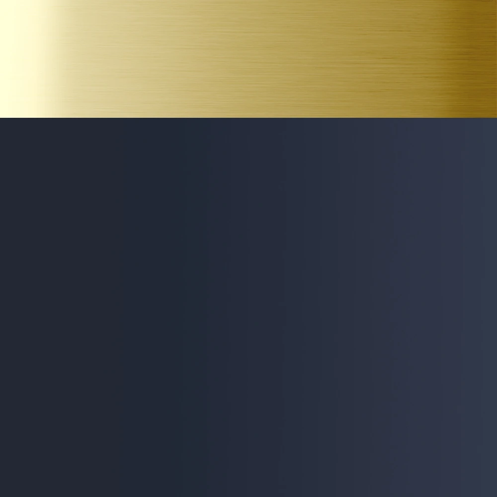 Dark Blue with Brushed Gold Trim