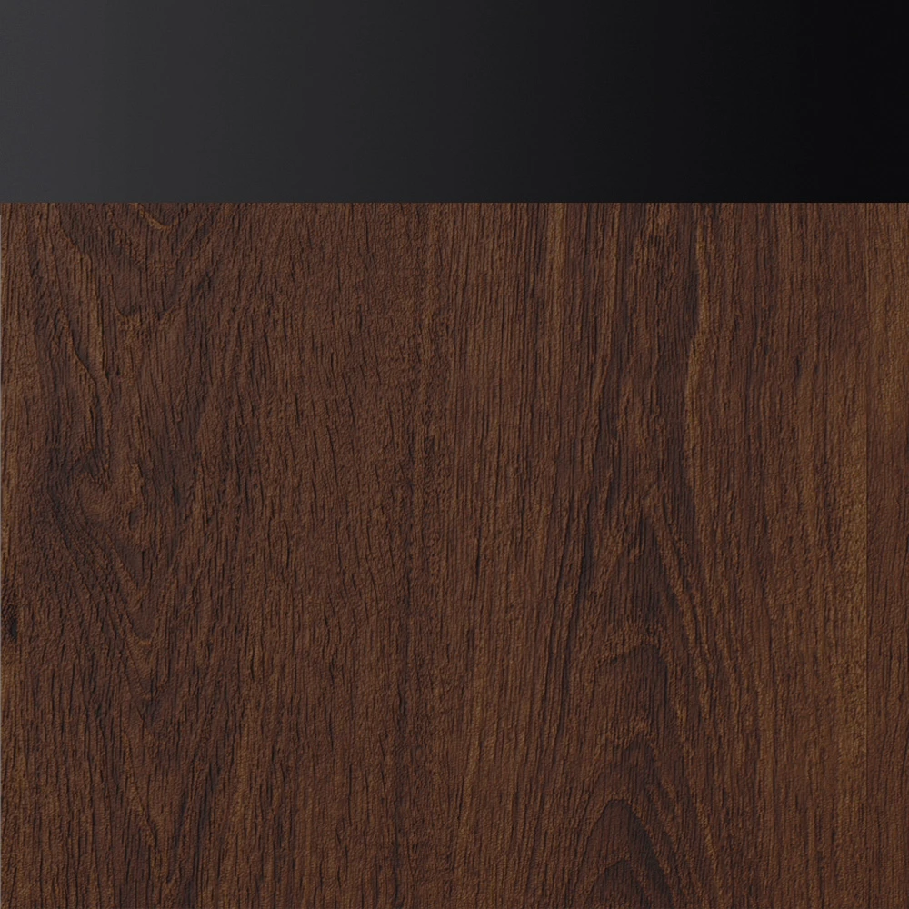 Dark Walnut with Matte Black Trim