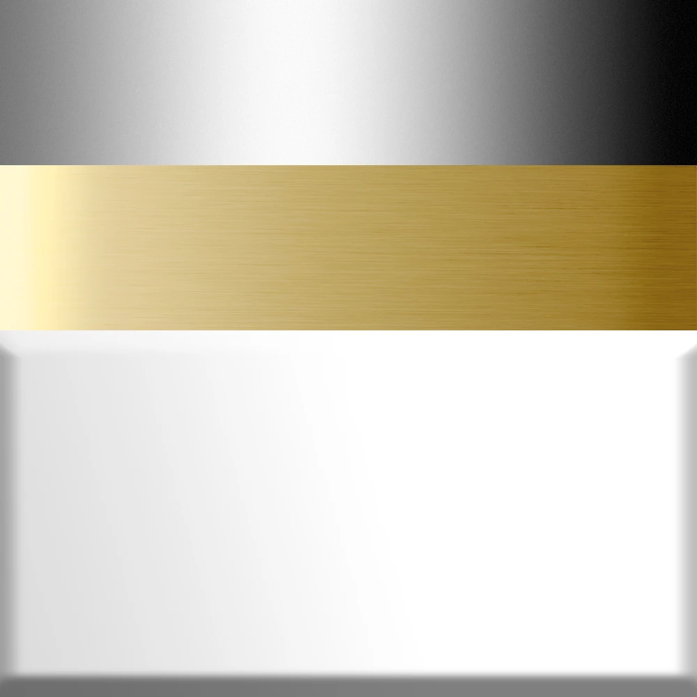 White with Polished Chrome Trim and Brushed Gold Faucet