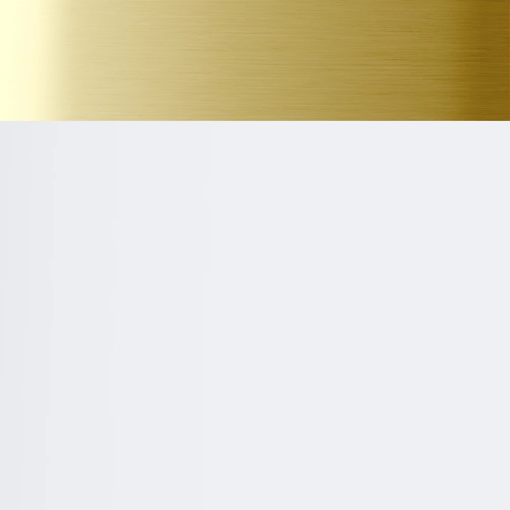 White with Brushed Gold Trim