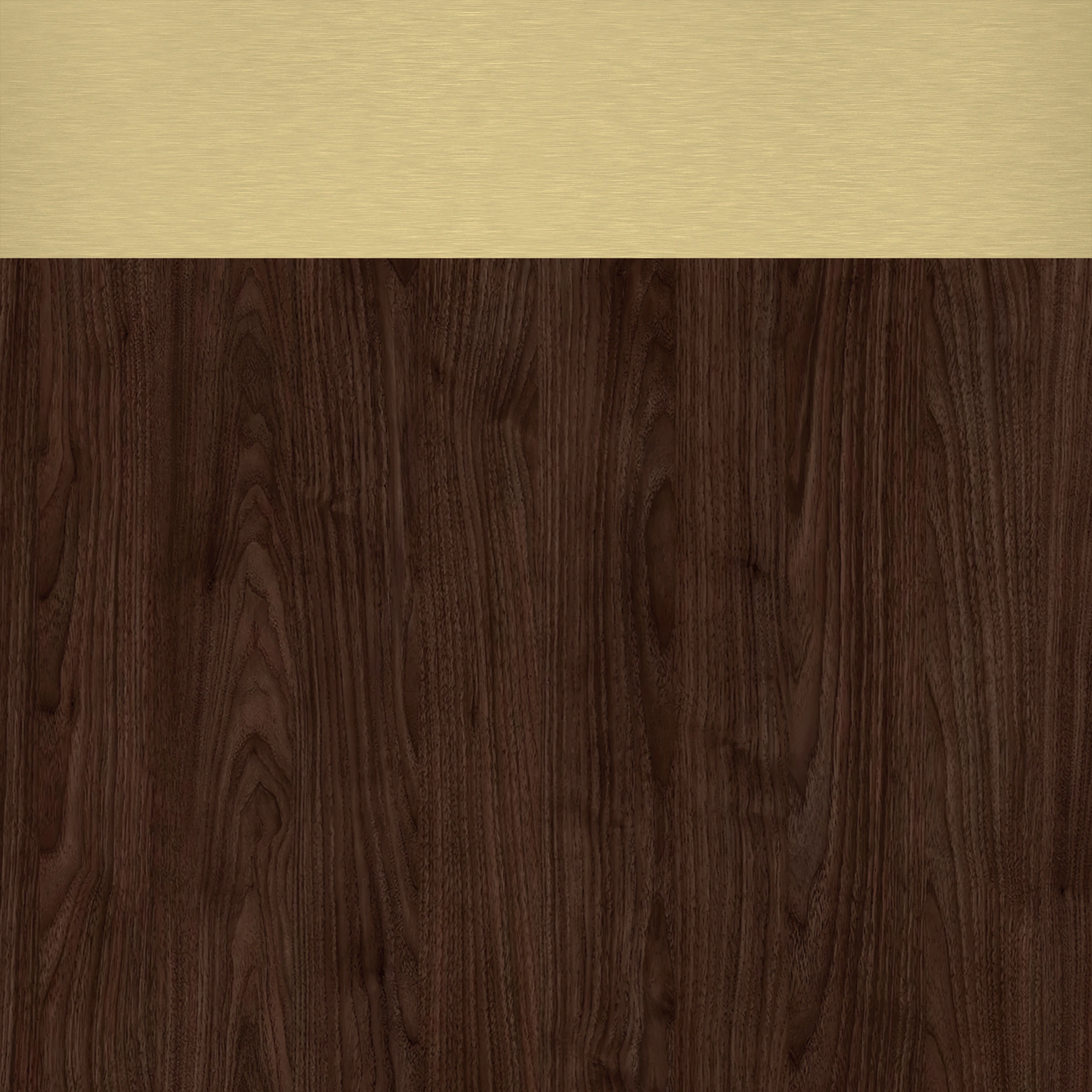 Dark Walnut with Brushed Gold Trim