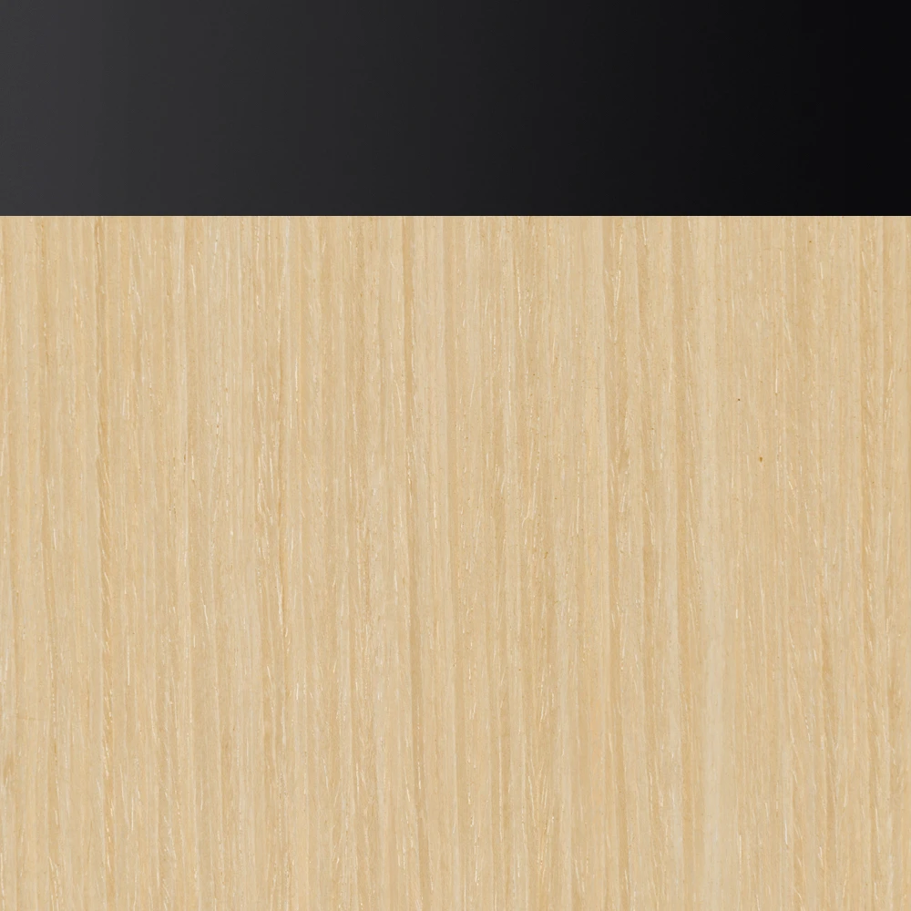 White Oak with Matte Black Trim