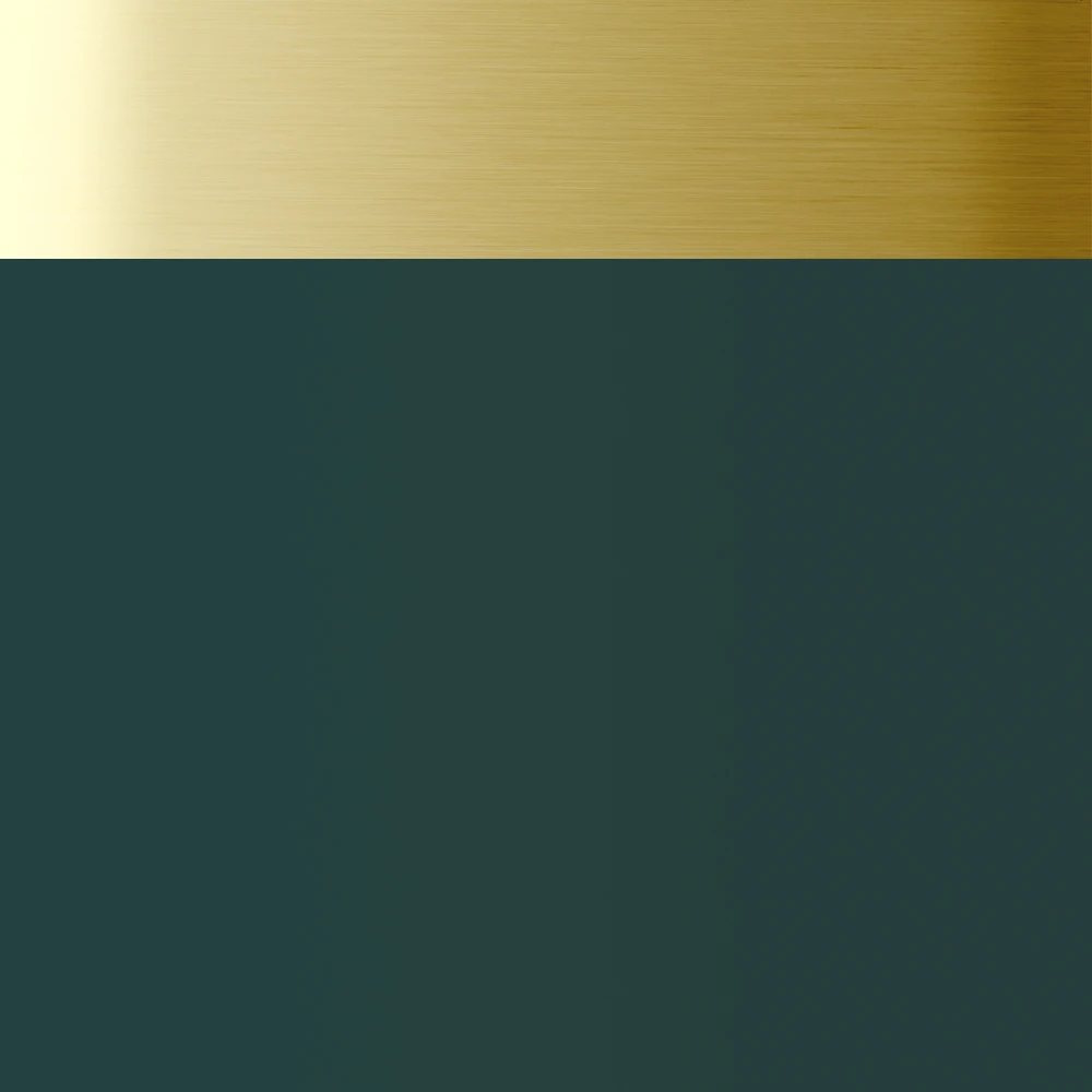 Green with Brushed Gold Trim