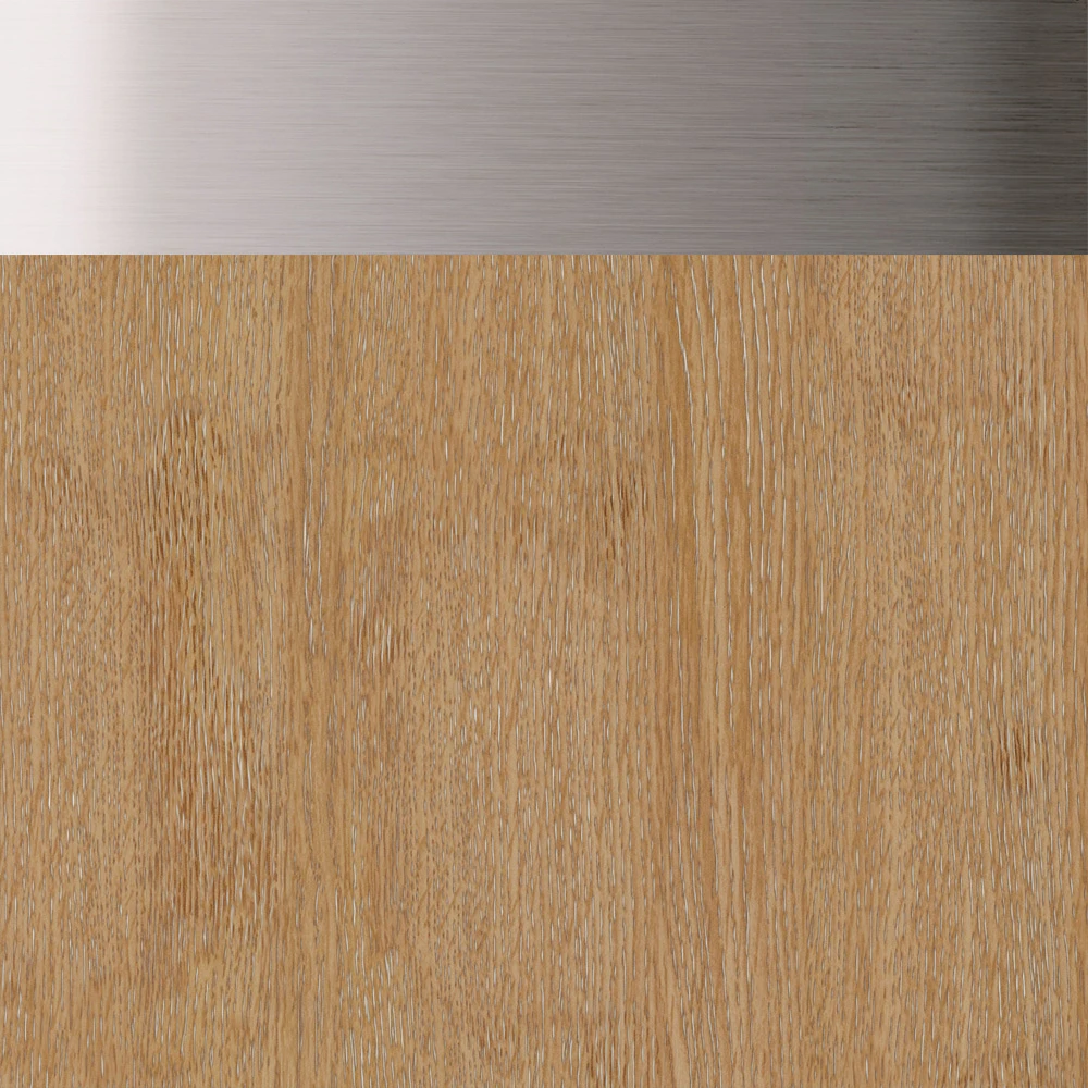 Whitewashed Oak with Brushed Nickel Trim