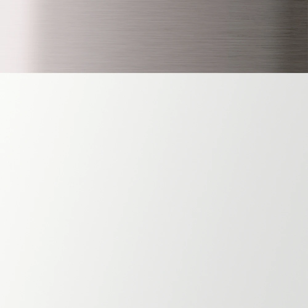 White with Brushed Nickel Trim