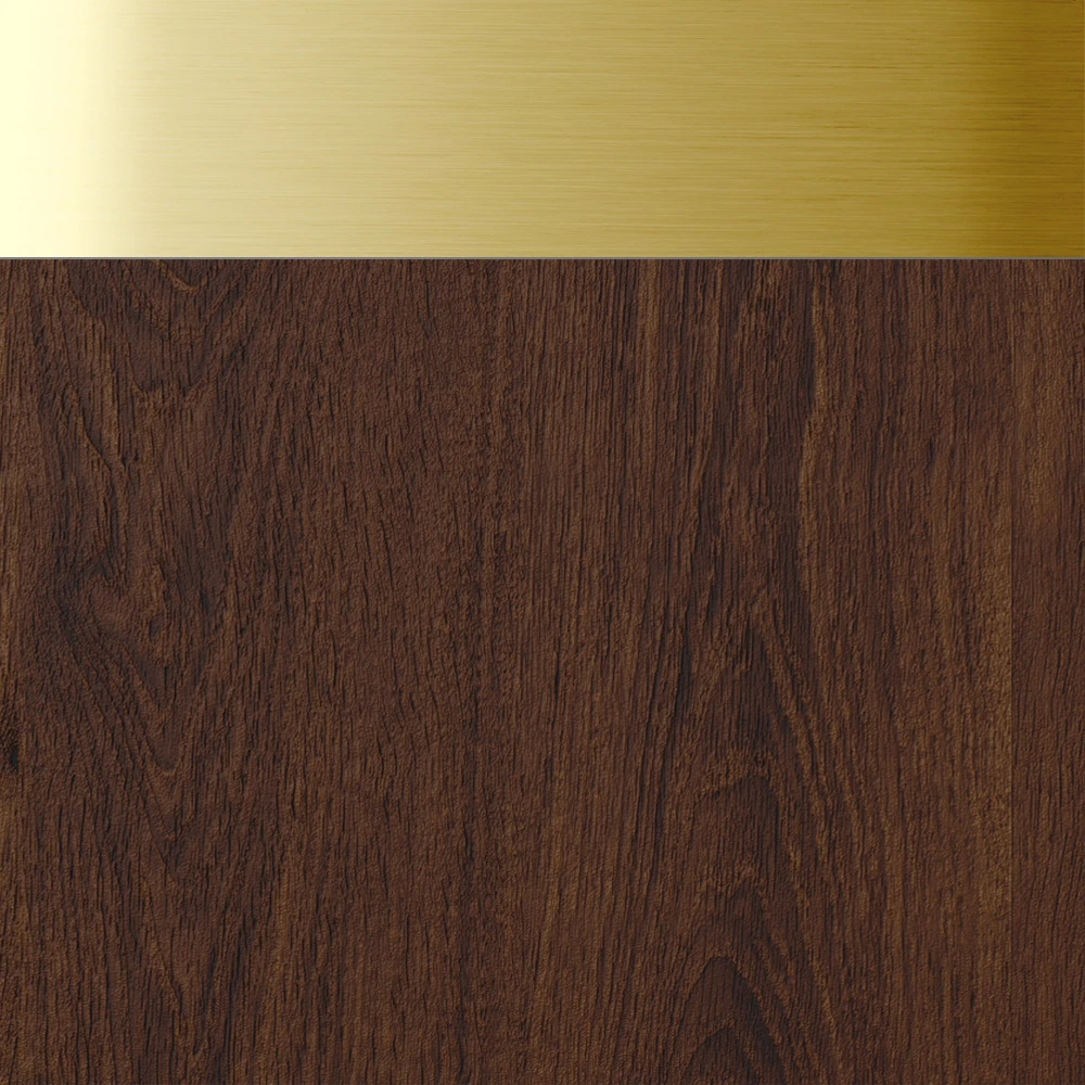 Dark Walnut with Brushed Gold Trim