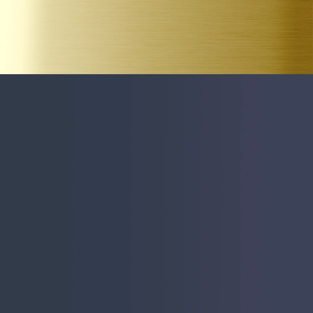 Dark Blue with Brushed Gold Trim