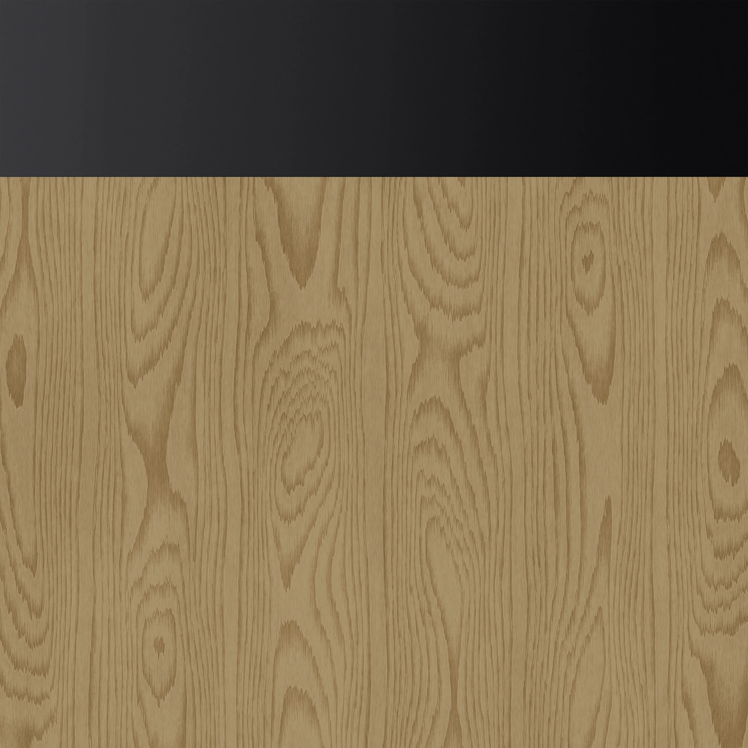 Natural Oak with Matte Black Trim