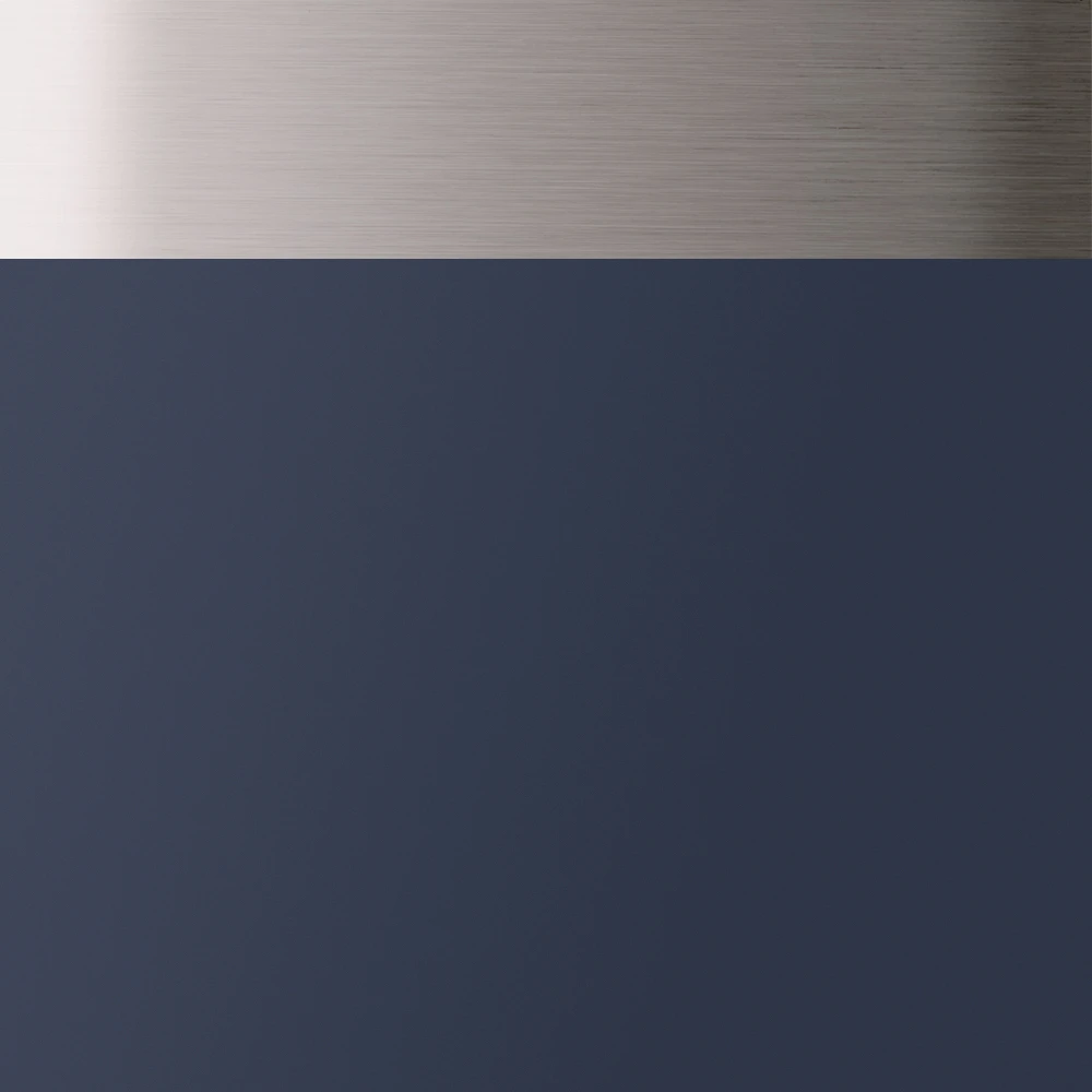 Dark Blue with Brushed Nickel Trim