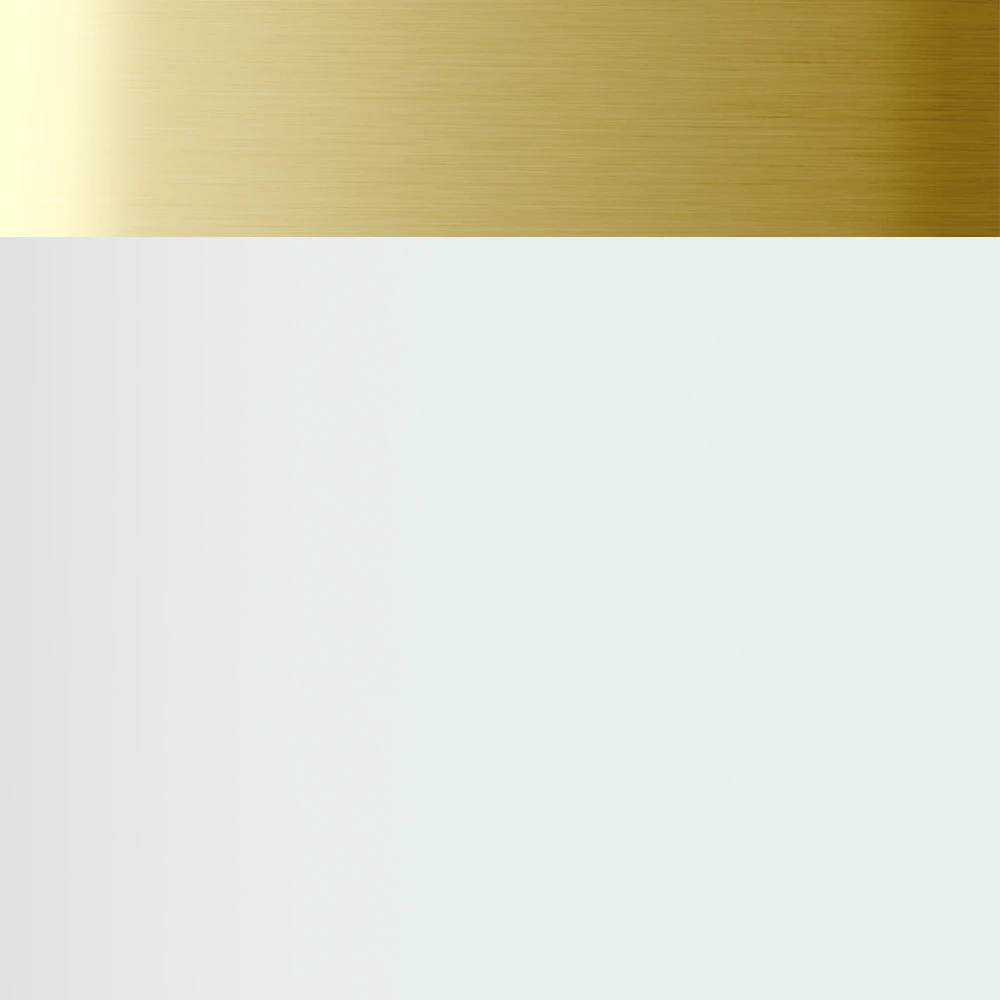 White with Brushed Gold Trim