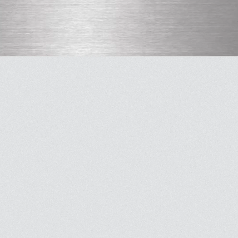 White with Brushed Chrome Trim