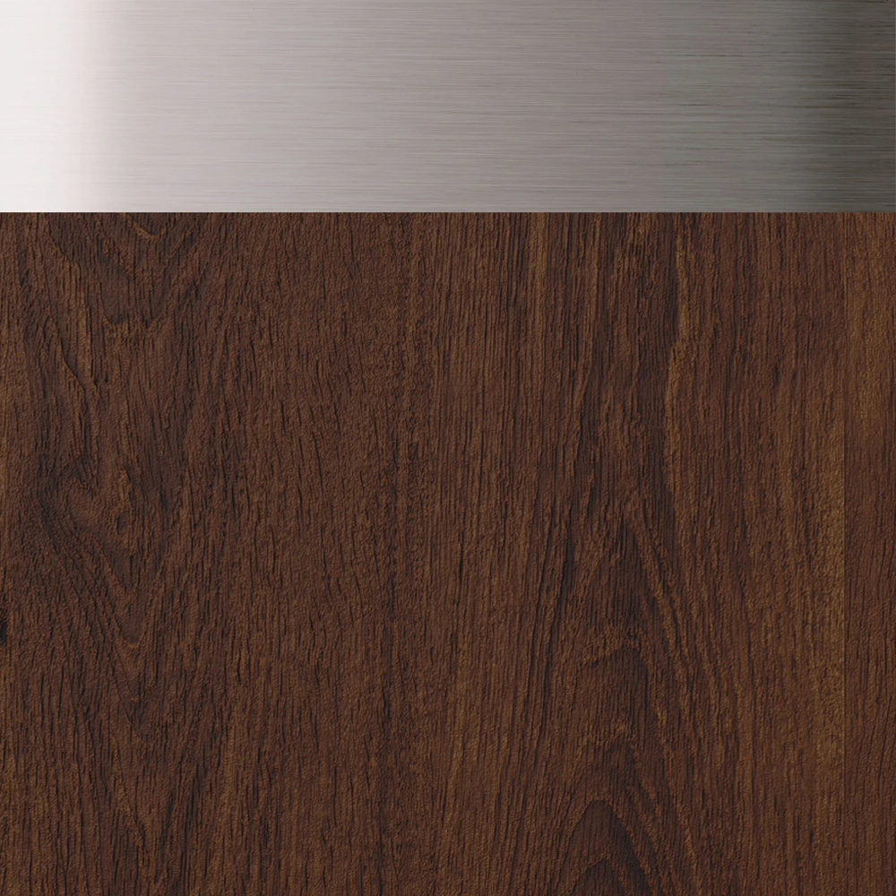 Dark Walnut with Brushed Nickel Trim