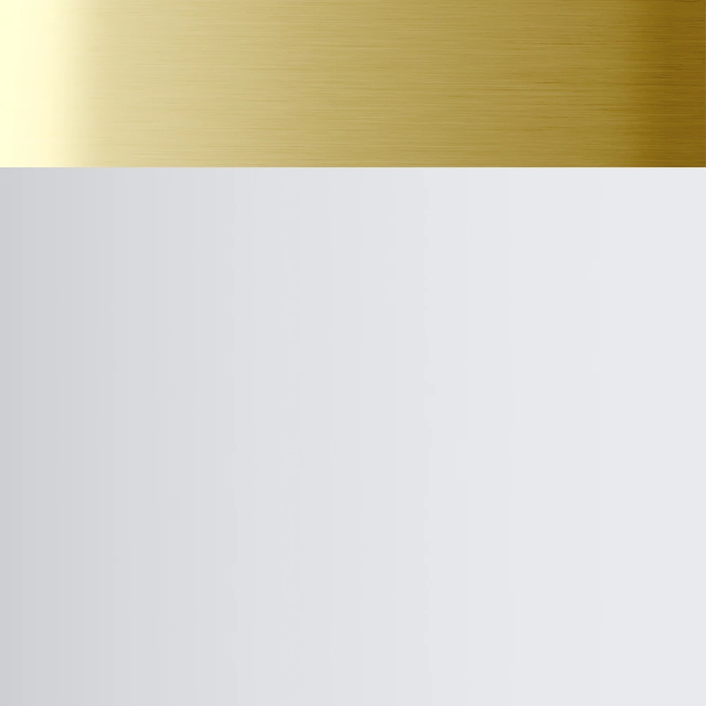 White with Brushed Gold Trim