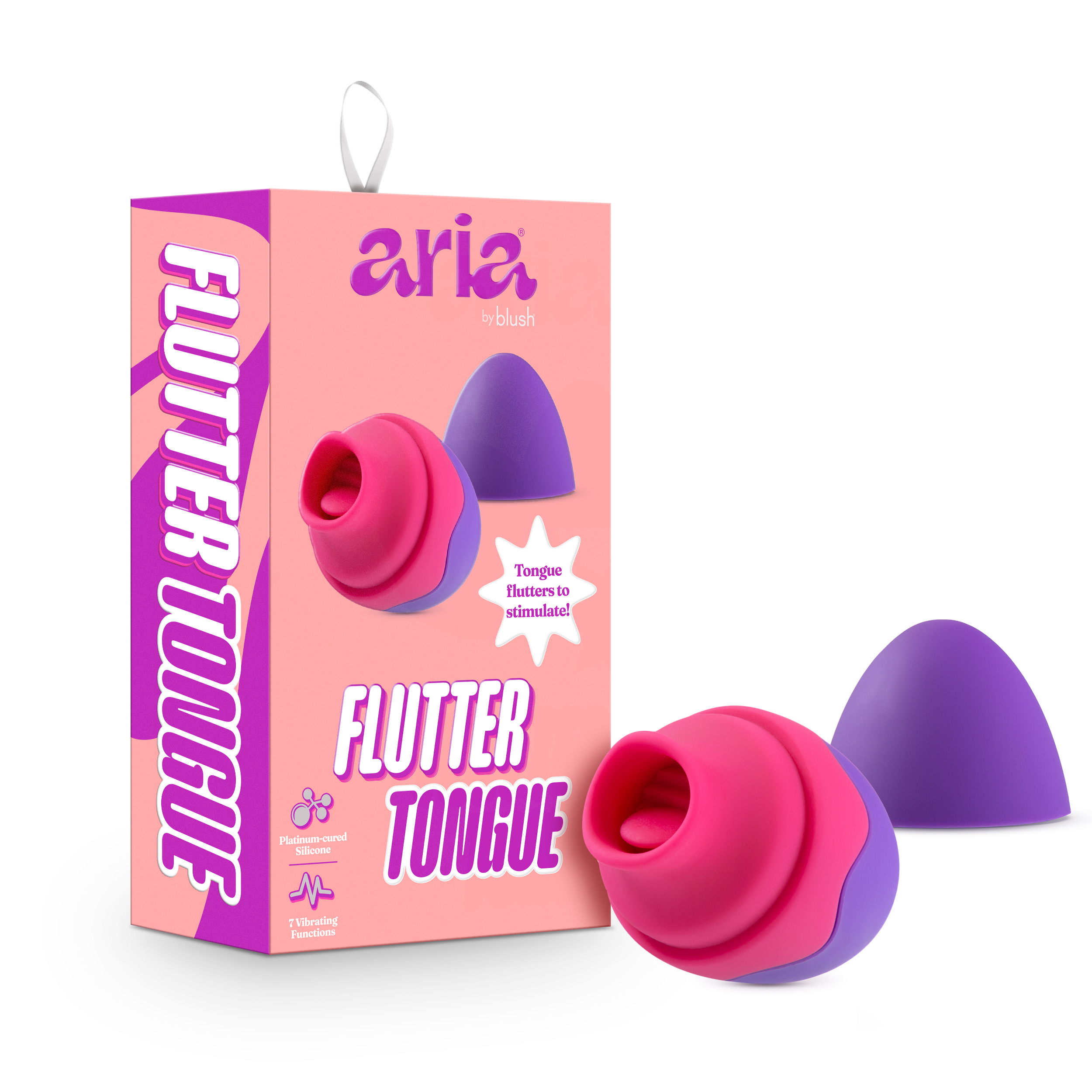 Blush Aria Flutter Tongue Purple 2.5-Inch Vibrating Rechargeable Mini Vibrator