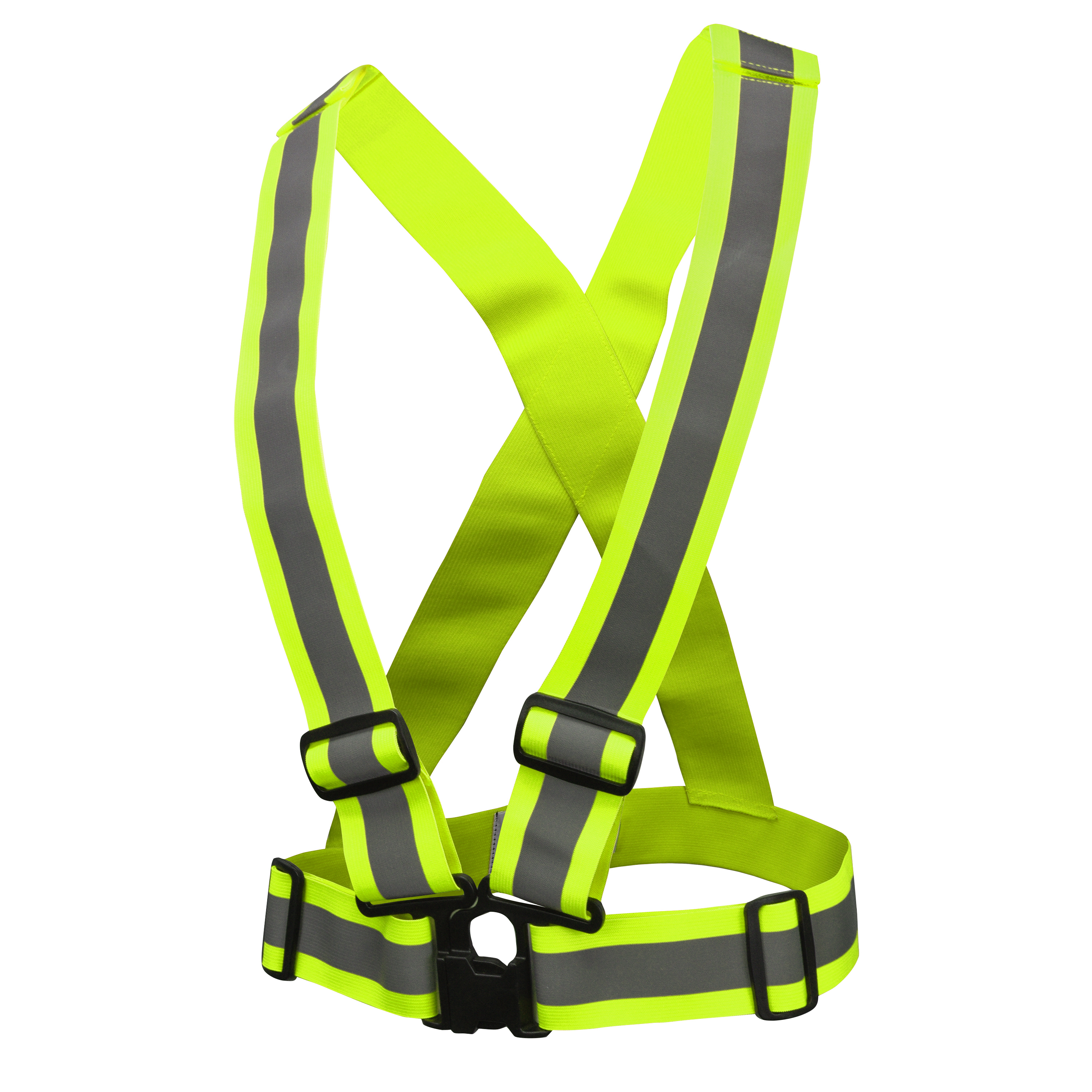 SA0201X High Visibility Breakaway X-Back Safety Harness -Green - Universal