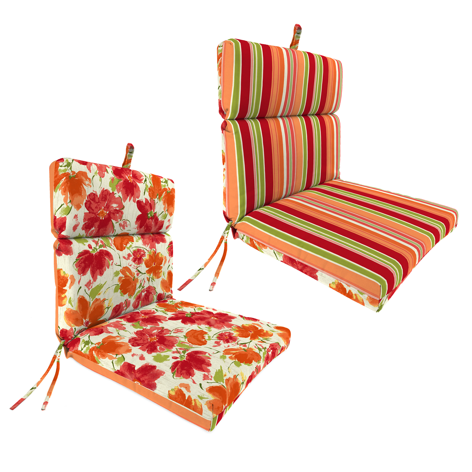 New Outdoor Dining Lounge Chair Cushion with Ties and Loop 22" x 44", UV Treated - Picture 8 of 19