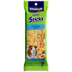 Image of Vitakraft Crunch Sticks Guinea Pig Treat Fruit & Honey Flavor – 2 Sticks