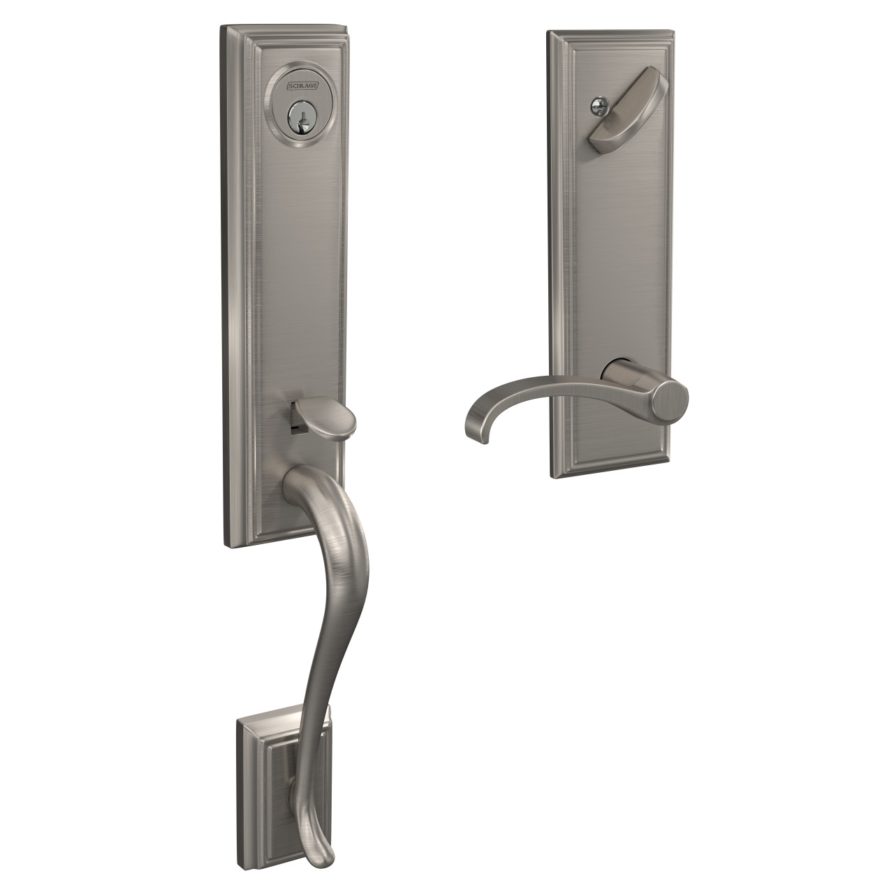 Custom 3/4 Trim Single Cylinder Handleset and Whitney Lever with Addison Trim