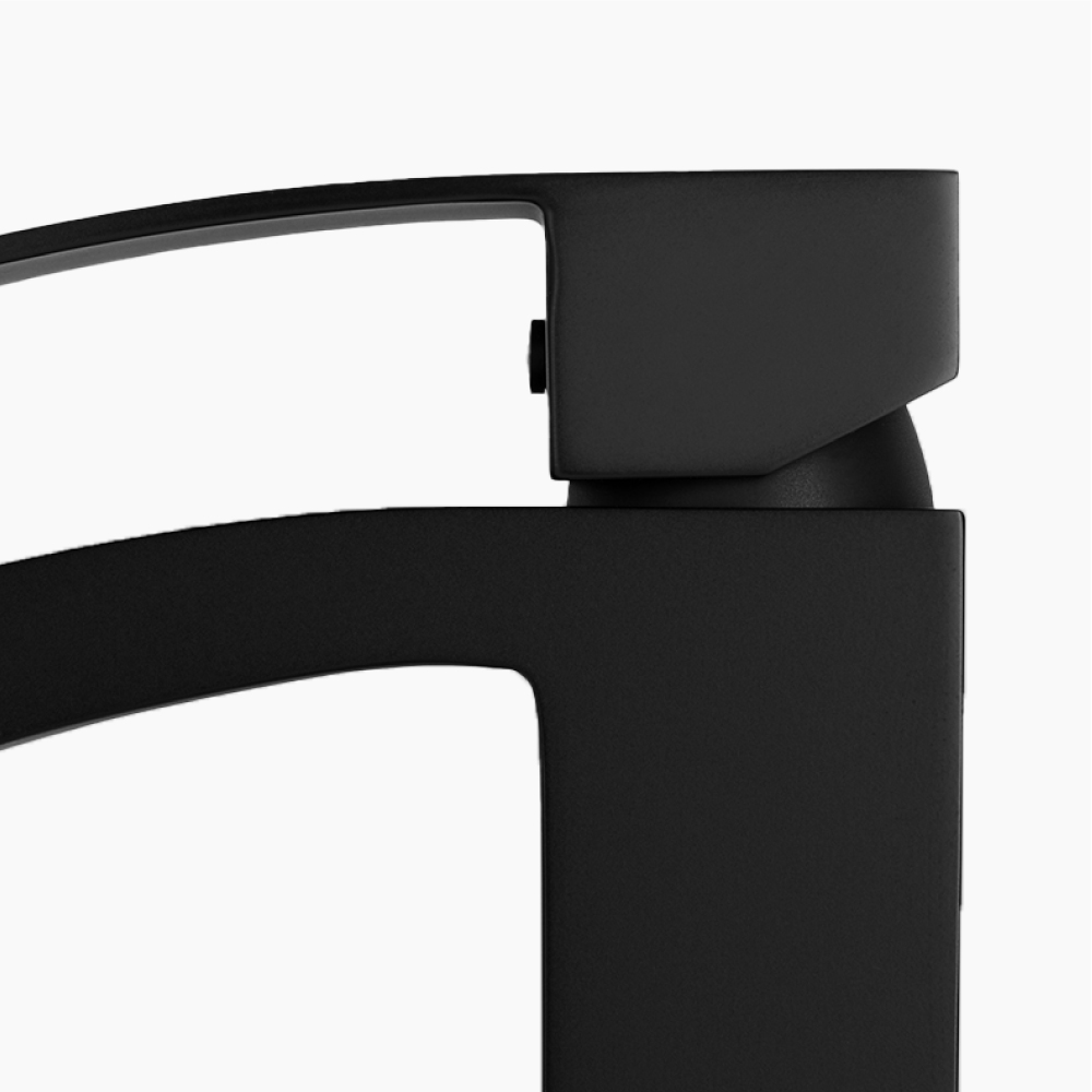 VIGO Satro Single Handle SingleHole Bathroom Faucet in Matte Black