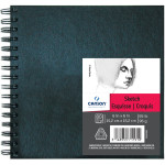 Canson Artist Series Sketch Art Book, Black Cover, Wire Binding, 80 Sheet, 6X6 inch