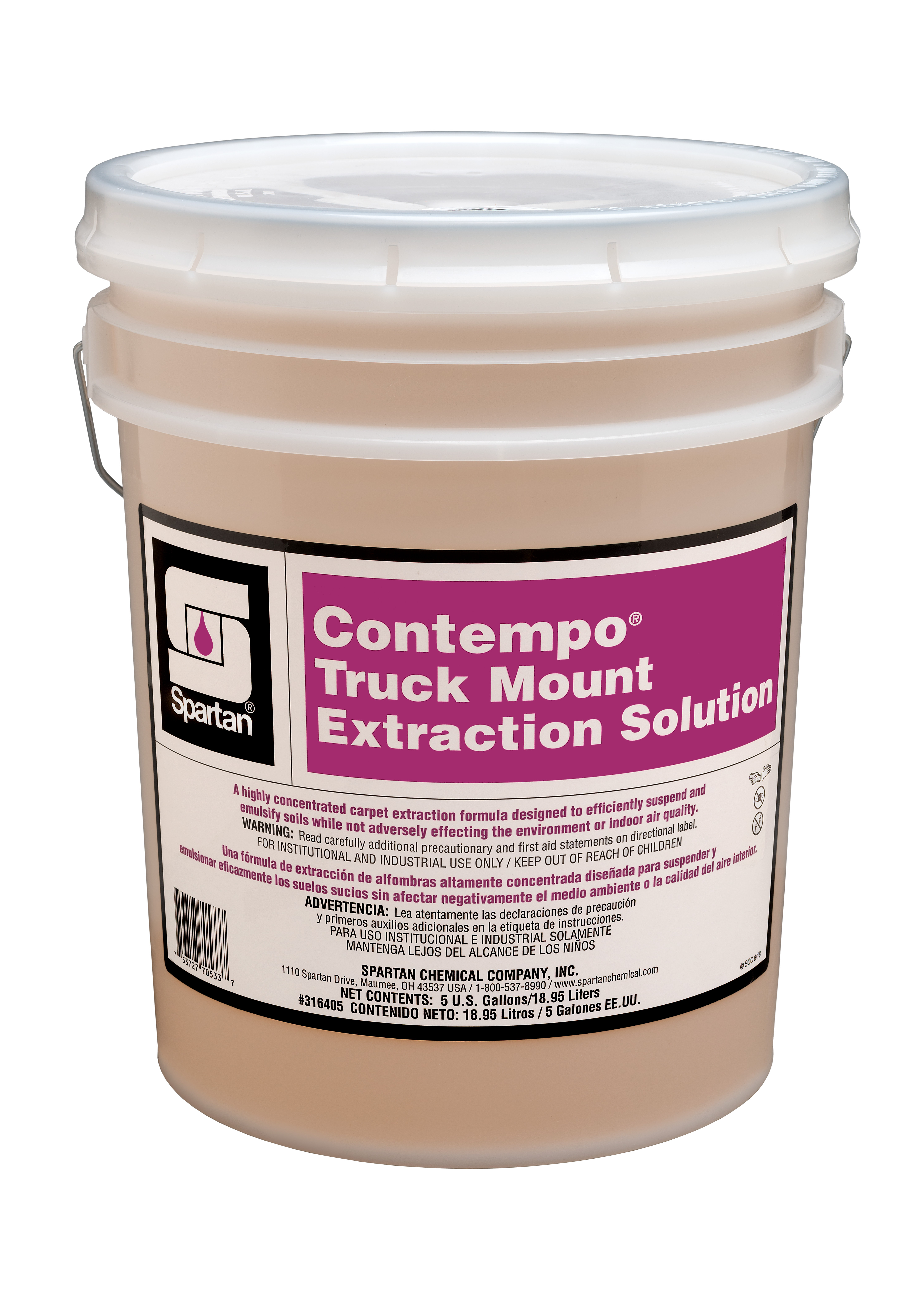 Spartan Chemical Company Contempo Truck Mount Extraction Solution, 5 GAL PAIL