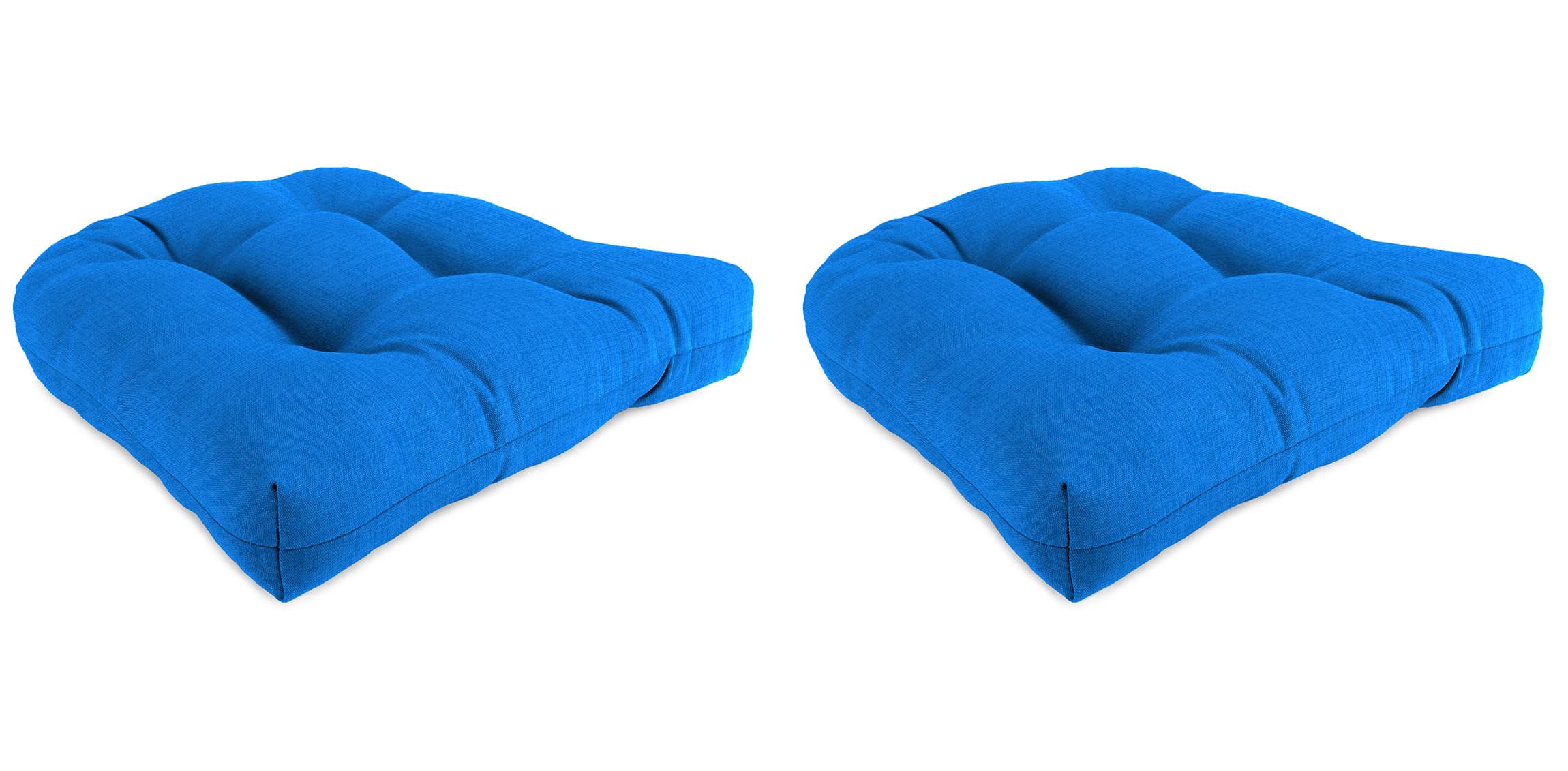 New Tufted Outdoor Patio Wicker Chair Seat Cushions 18", 2-Pack, Fade Resistant - Picture 17 of 23