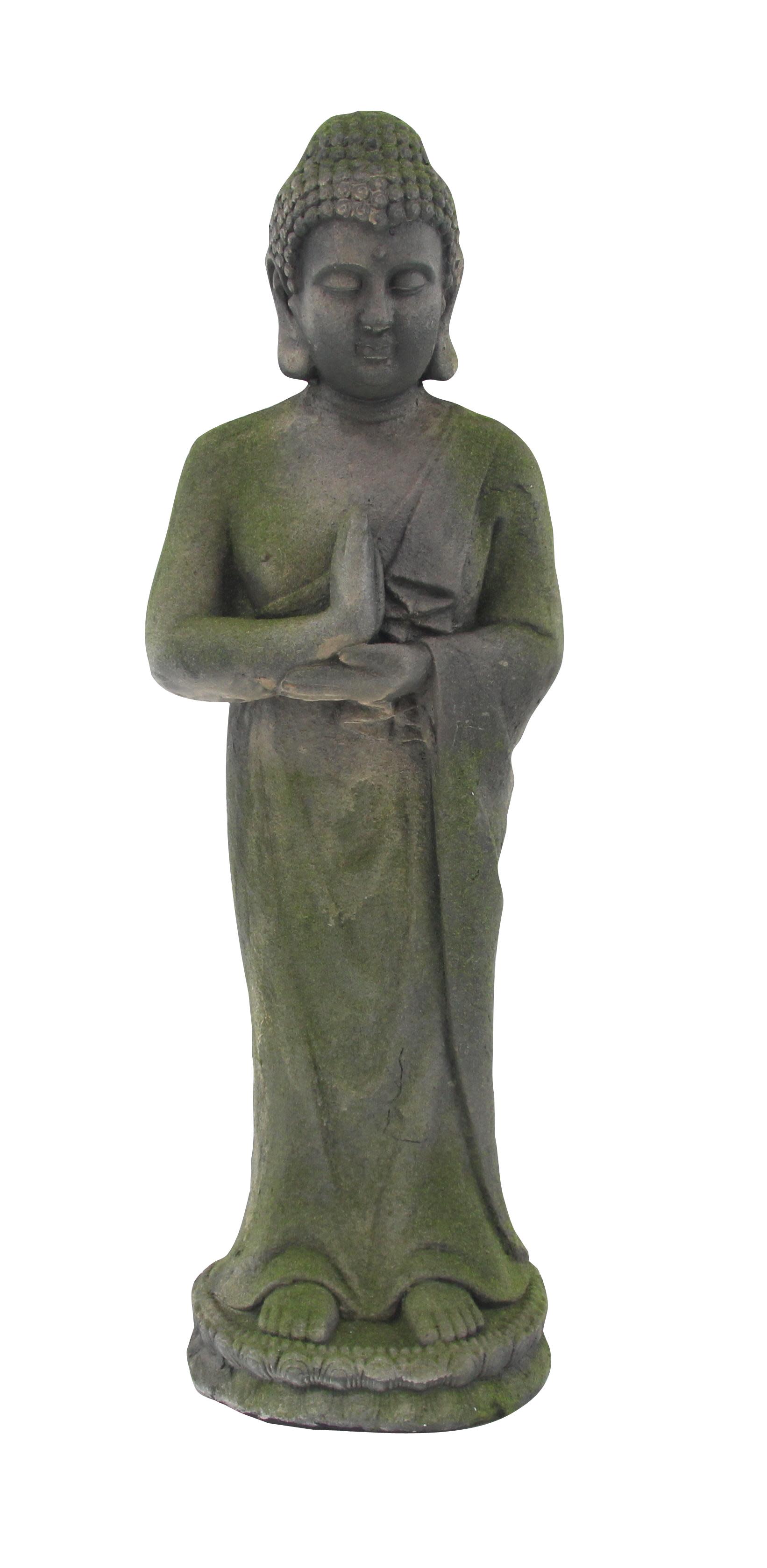Green Ceramic  Garden Sculpture, 13" x 11" x 41"