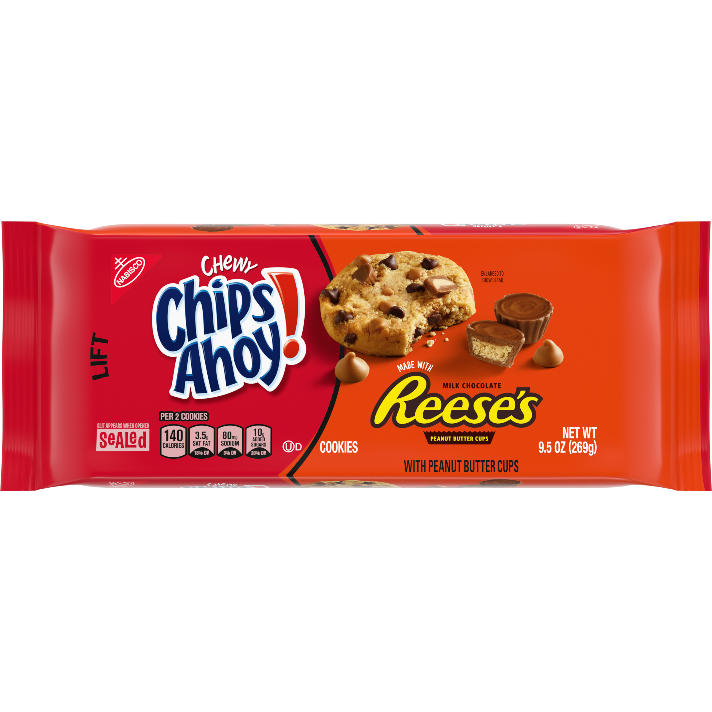 CHIPS AHOY! Chewy Chocolate Chip Cookies with Reese's Peanut Butter Cups, 9.5 oz-3