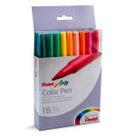 PENTEL ARTS PENTEL ARTS COLOR PEN 18-COLOR SET