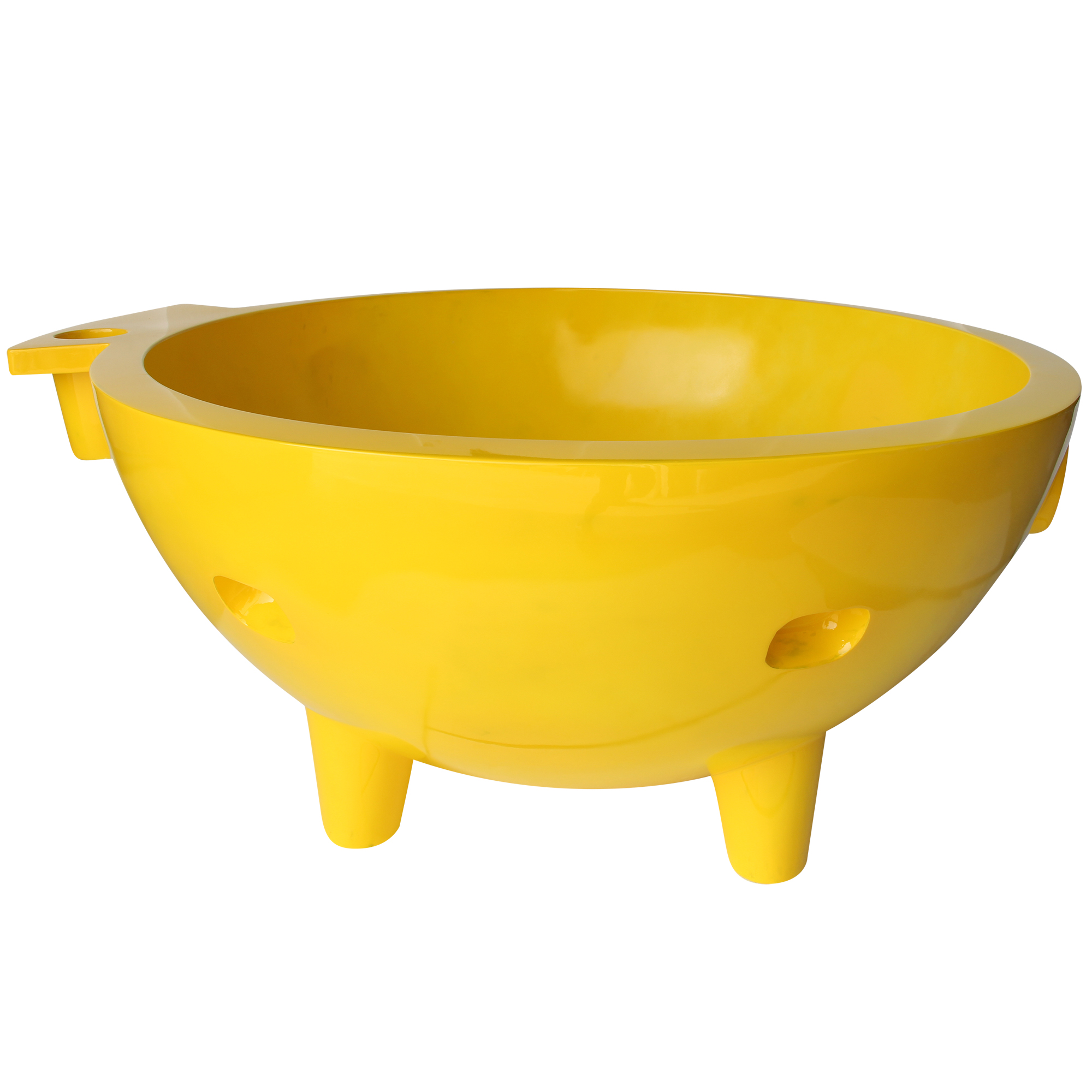 ALFI brand 63" Acrylic Free Standing Circle Bathtub, Yellow, FireHotTub-YE
