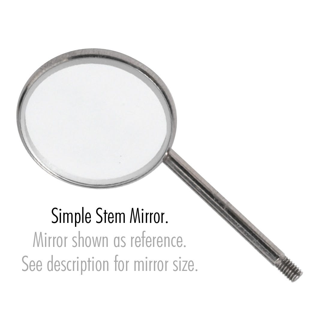 ACE Dental Mirror, simple stem, plane - Size 5, 15/16", (24mm)