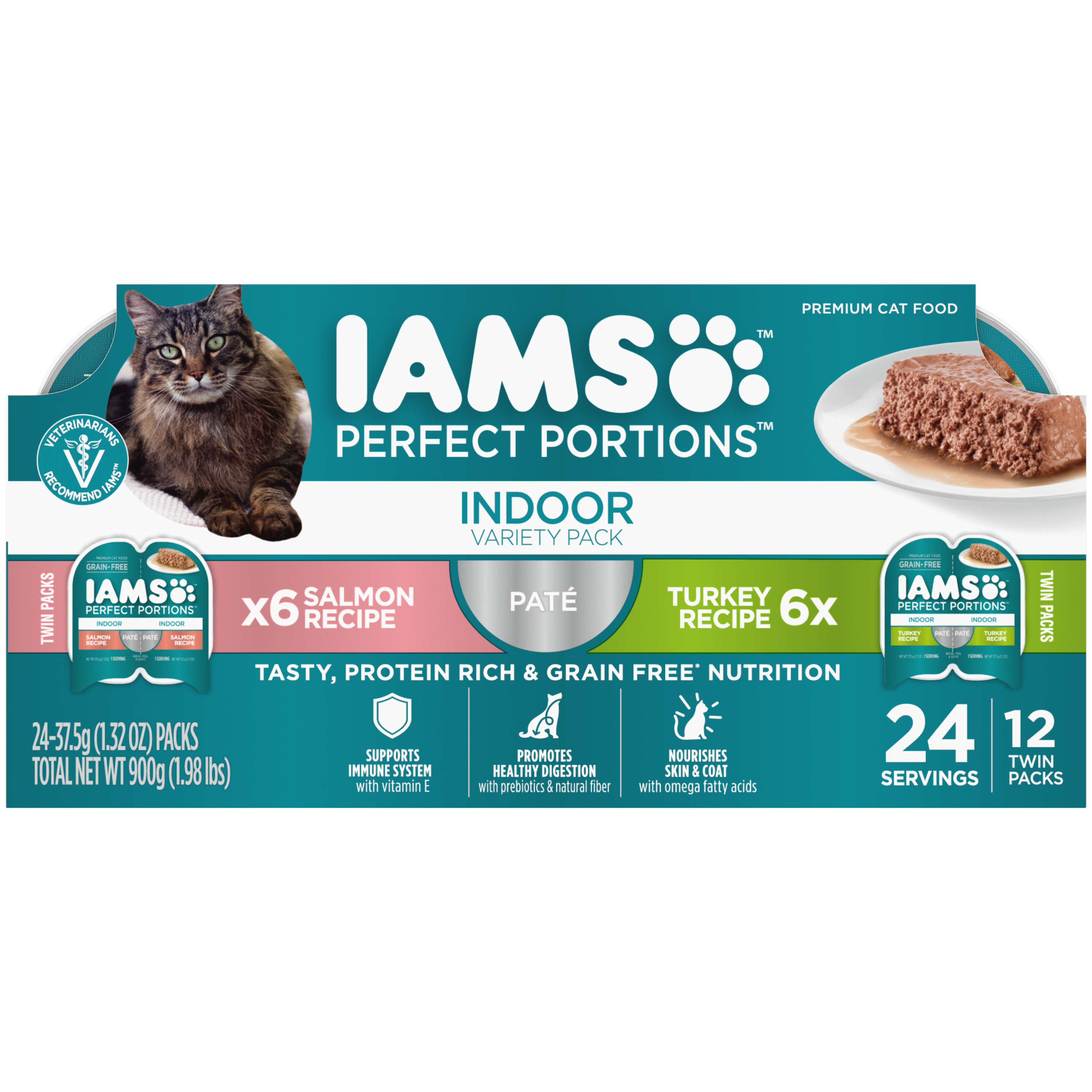 24/2.6 oz. Iams Perfect Portions Original Seafood Multipack - Health/First Aid