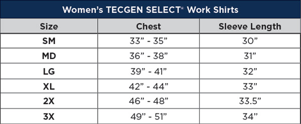 Sizing Chart