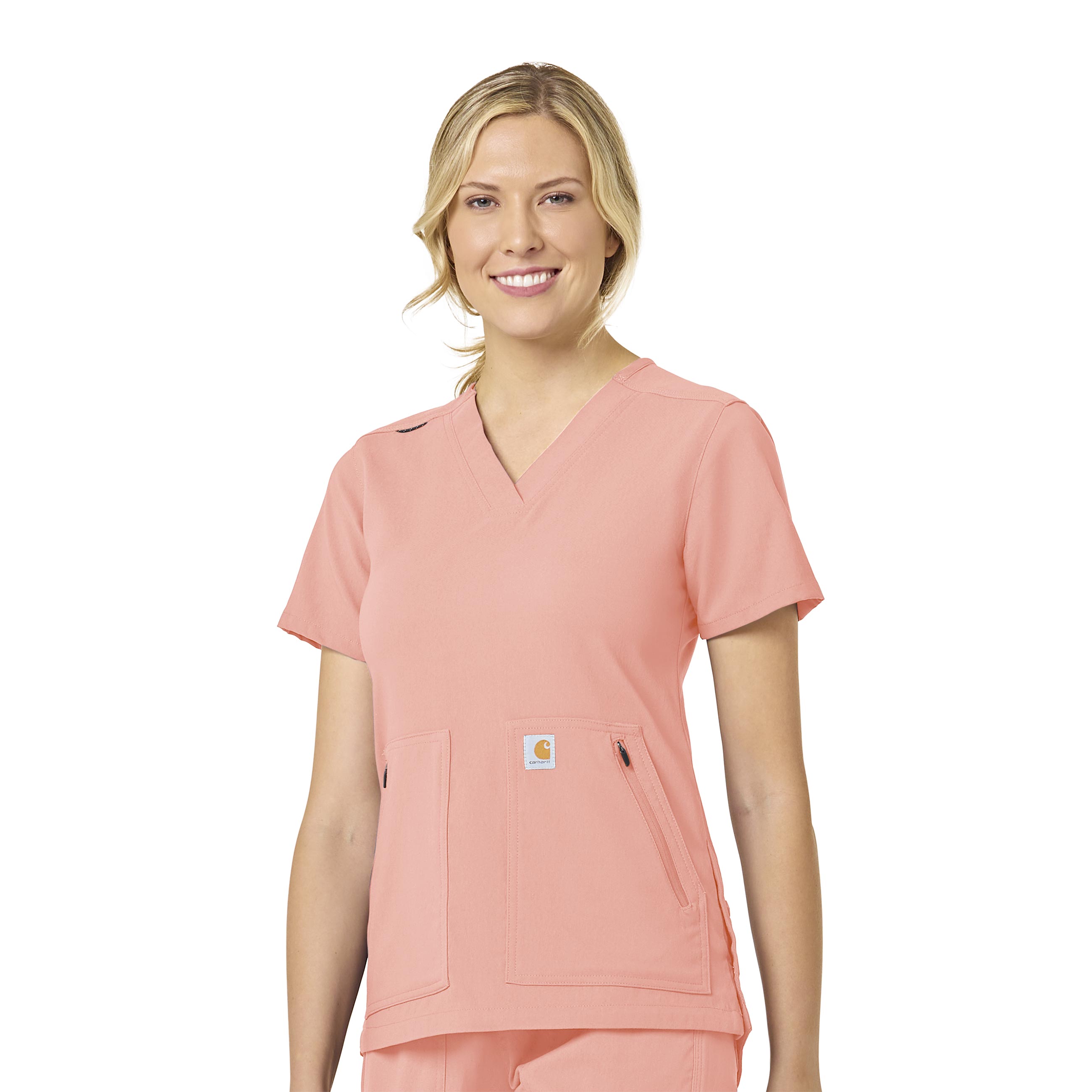 ‘Carhartt Peak C12237 Women‘s 4 Pocket Soil Release Scrub Top WSL-Carhartt