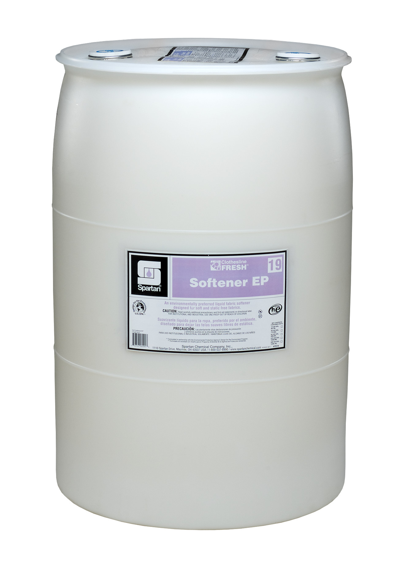 Spartan Chemical Company Clothesline Fresh Softener EP 19, 55 GAL DRUM