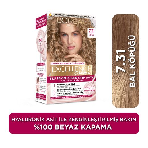 l’oréal paris excellence creme 7.31 bal köpüğü saç boyası 