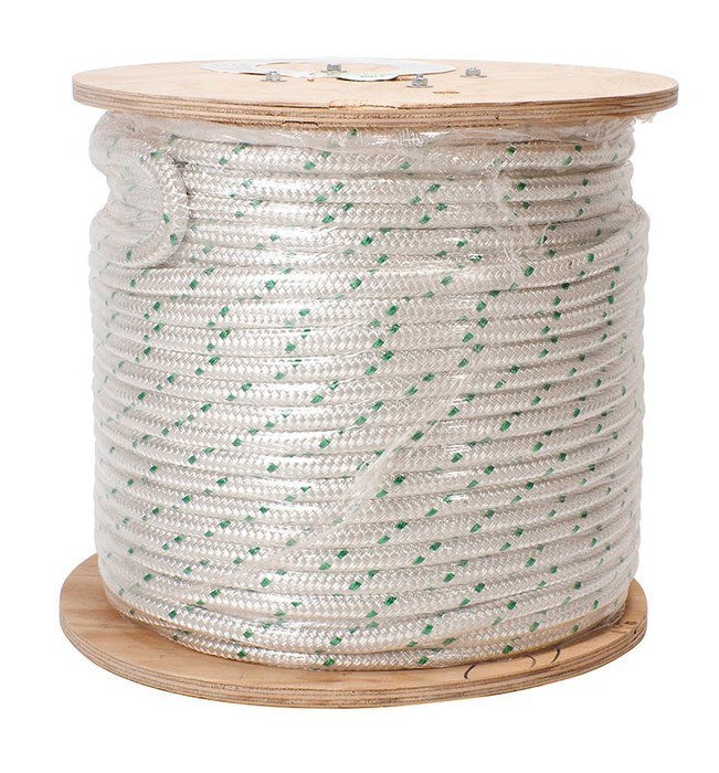 Product image for Greenlee 35284 9/16" x 600ft White Nylon/Polyester Double Braided Composite Cable Puller Rope
