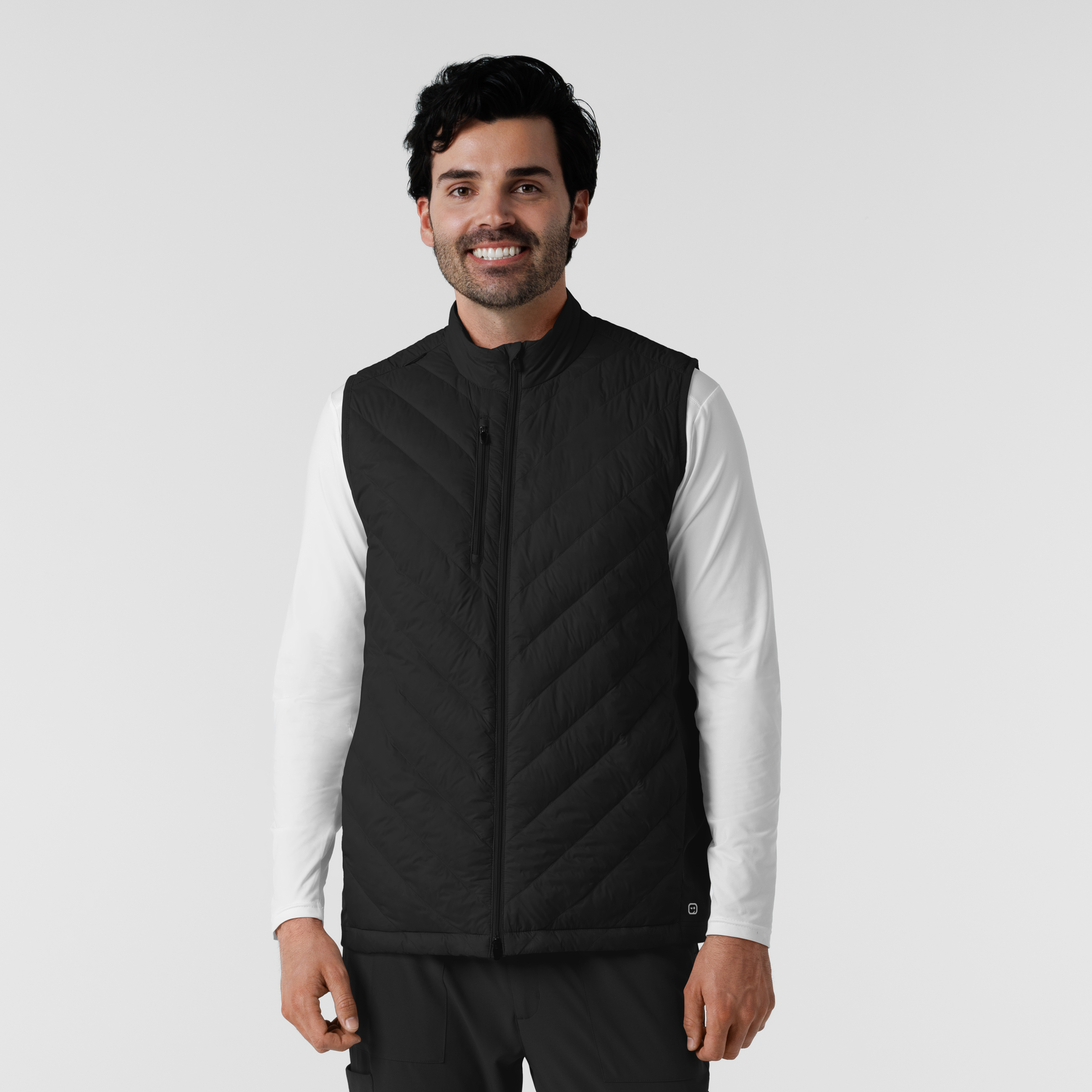 Knits and Layers Men&#39;s Quilted Scrub Vest-Wonder Wink