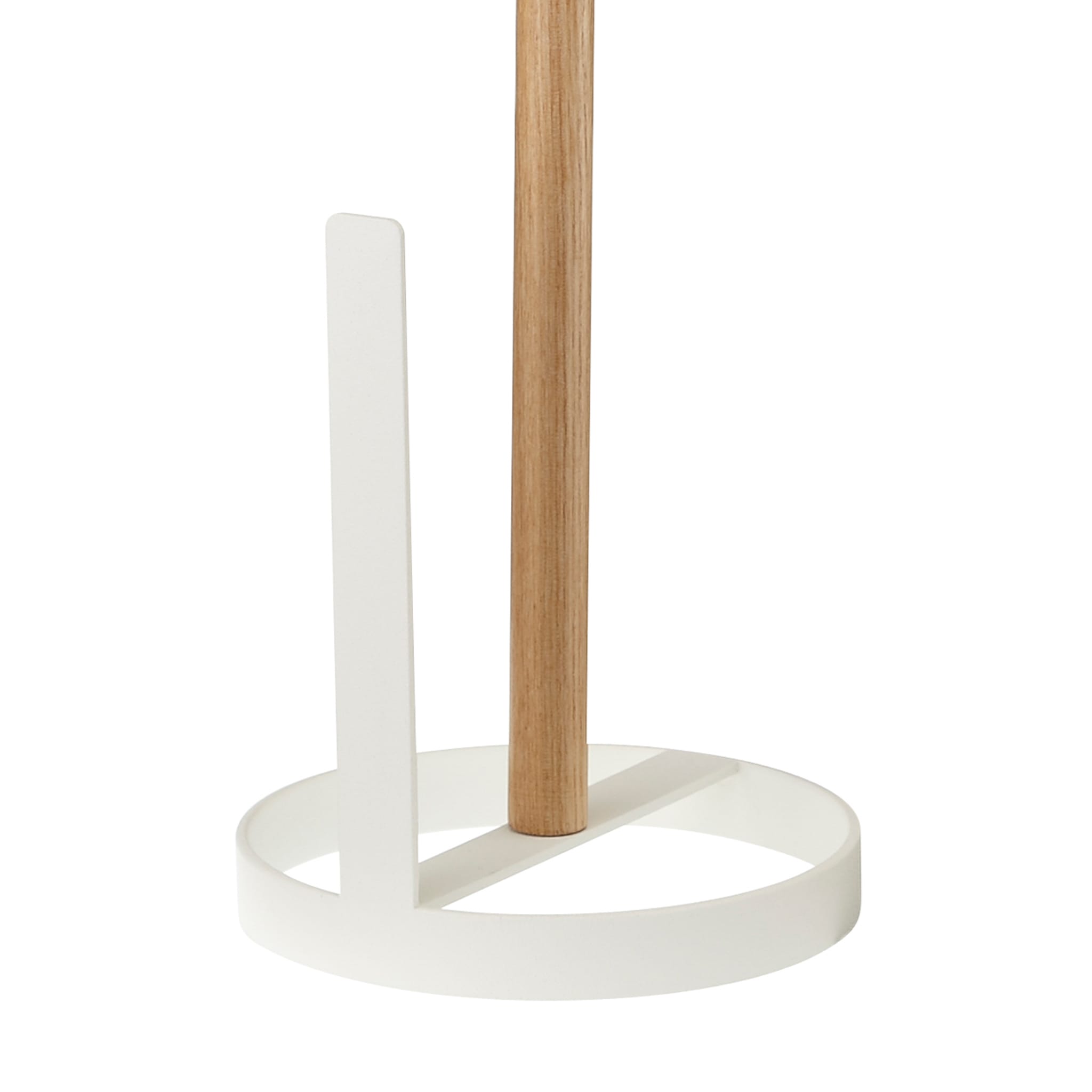 Paper Towel Holder Round : Wood-Steel Combination