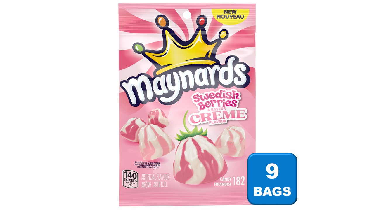 Maynards Swedish Berries Swedish Berries & Crème Soft Candy 182 G 9CT