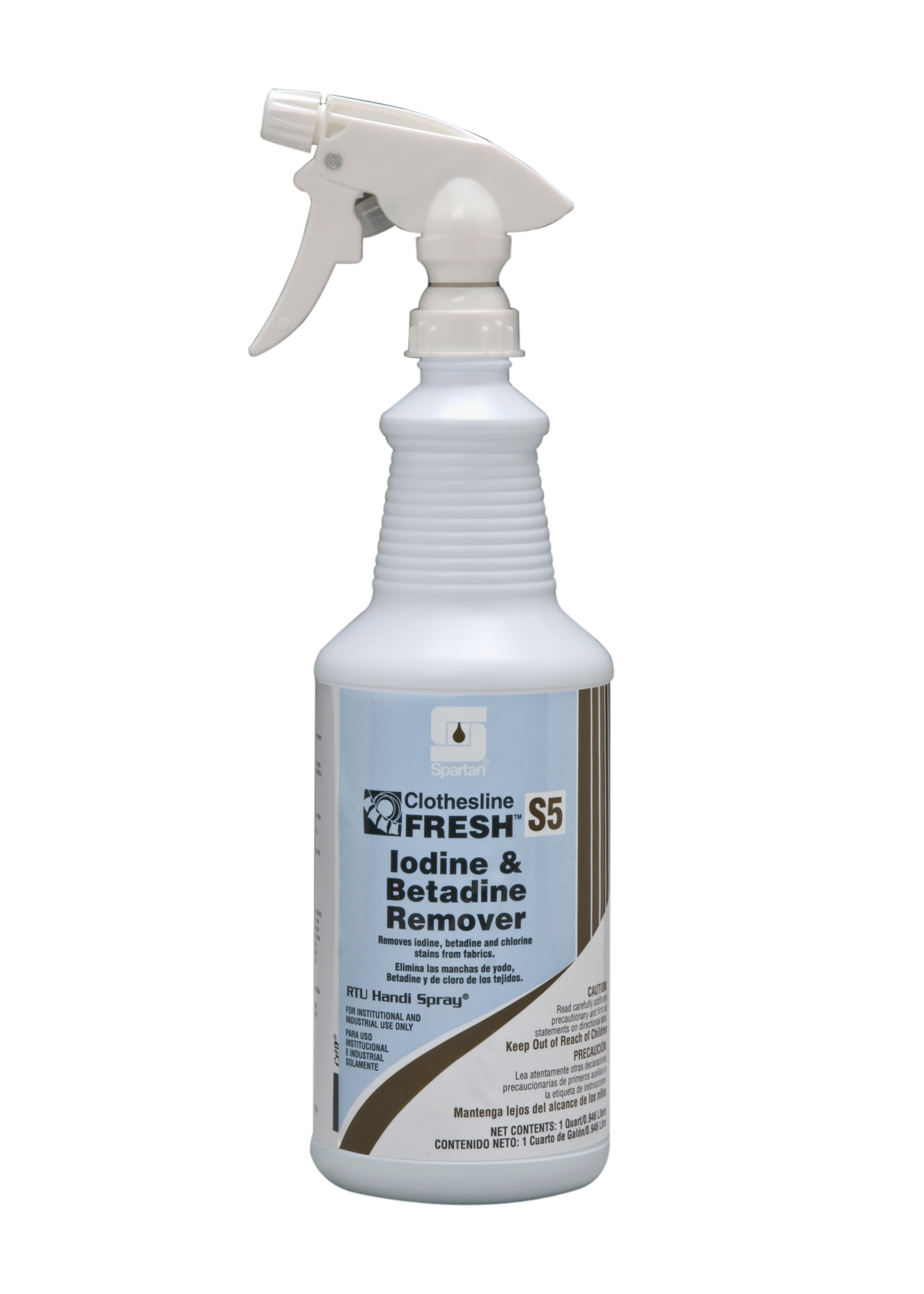 Spartan Chemical Company Clothesline Fresh Iodine & Betadine Remover S5, QUART 12/CSE