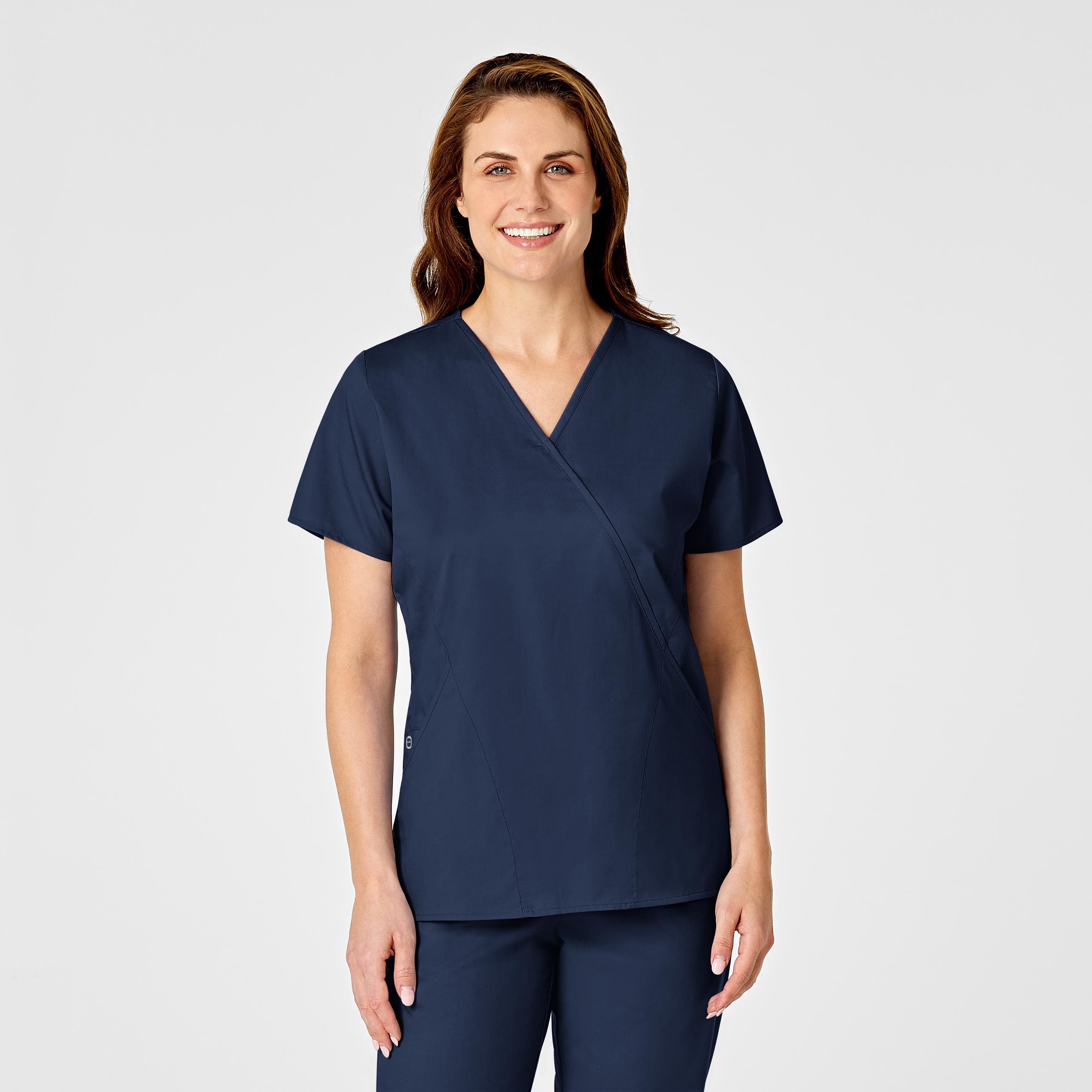 Worcester State Nursing Women&#8216;s Mock Wrap Scrub Top-Wonder Wink