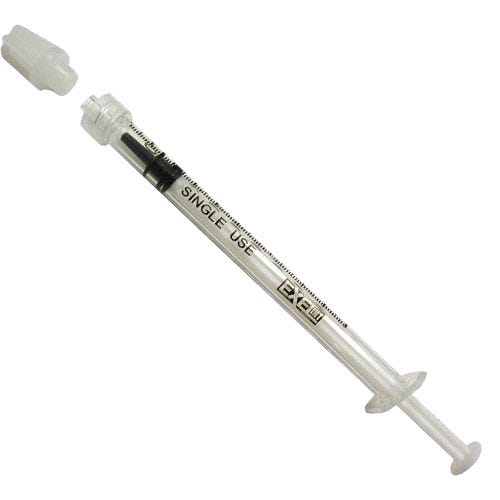 Box - Syringe Low Waste w/Cap 1cc TB - 10/Box