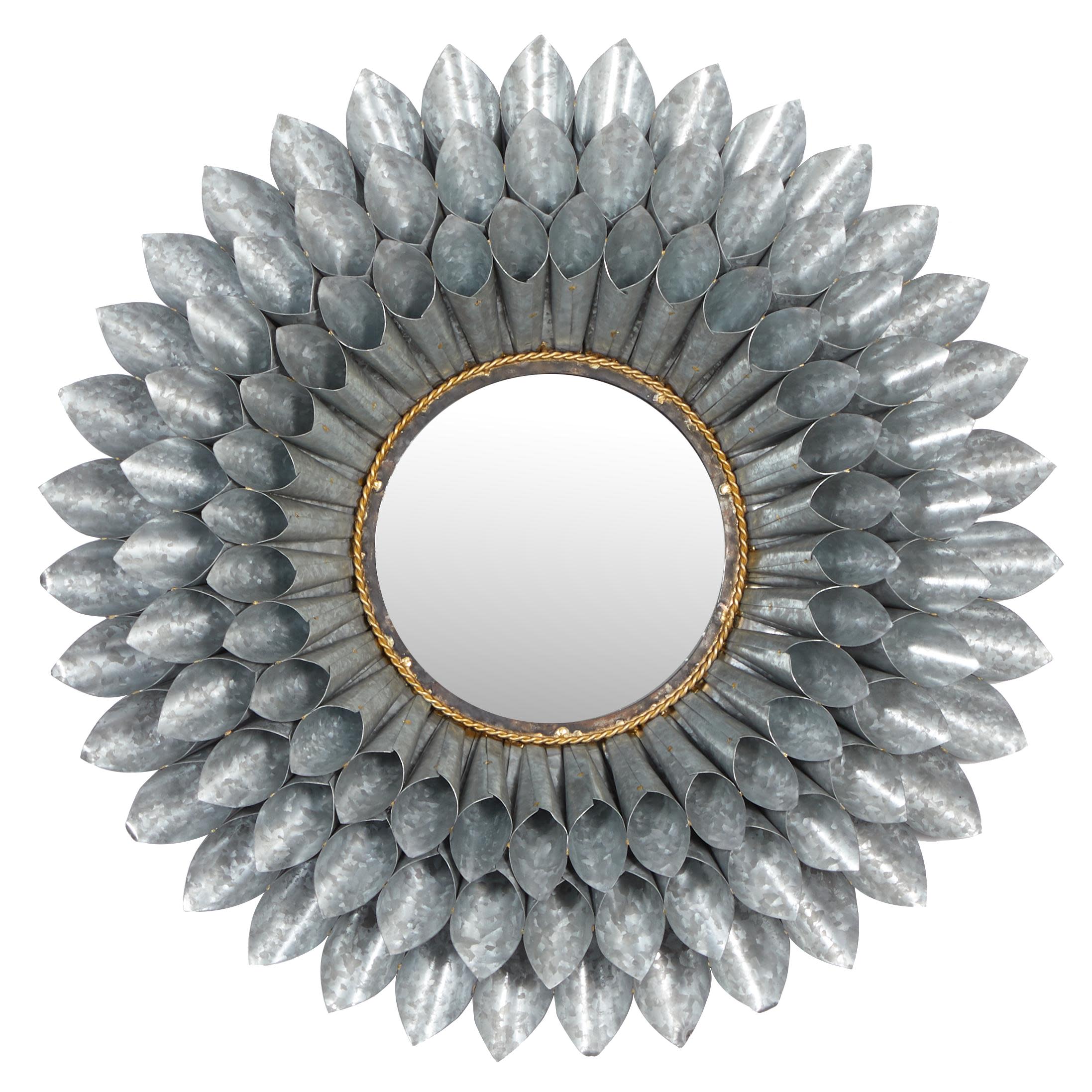 Metal  Wall Mirror, 32" x 4" x 32"