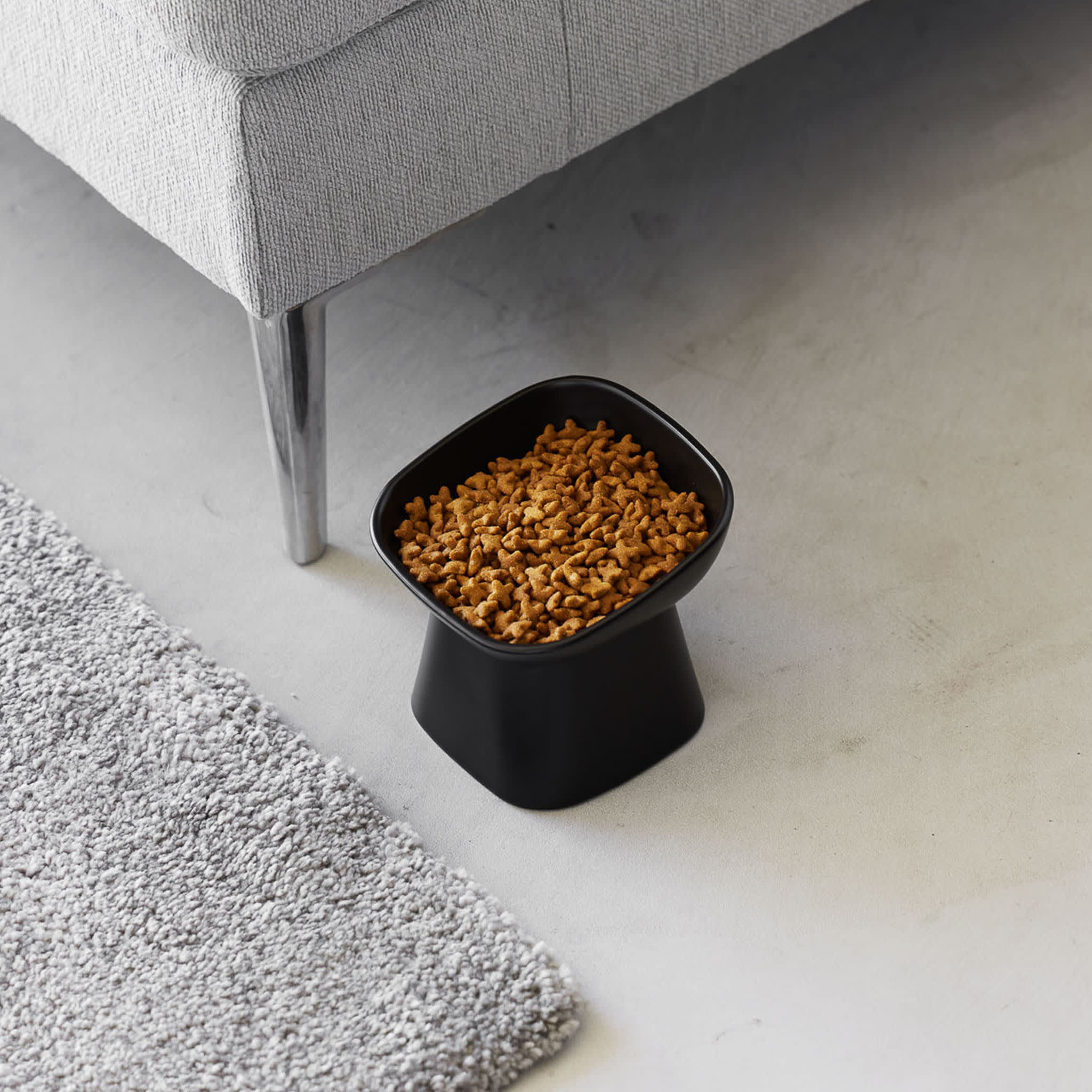 Angled Ceramic Pet Food Bowl : Durable Ceramic