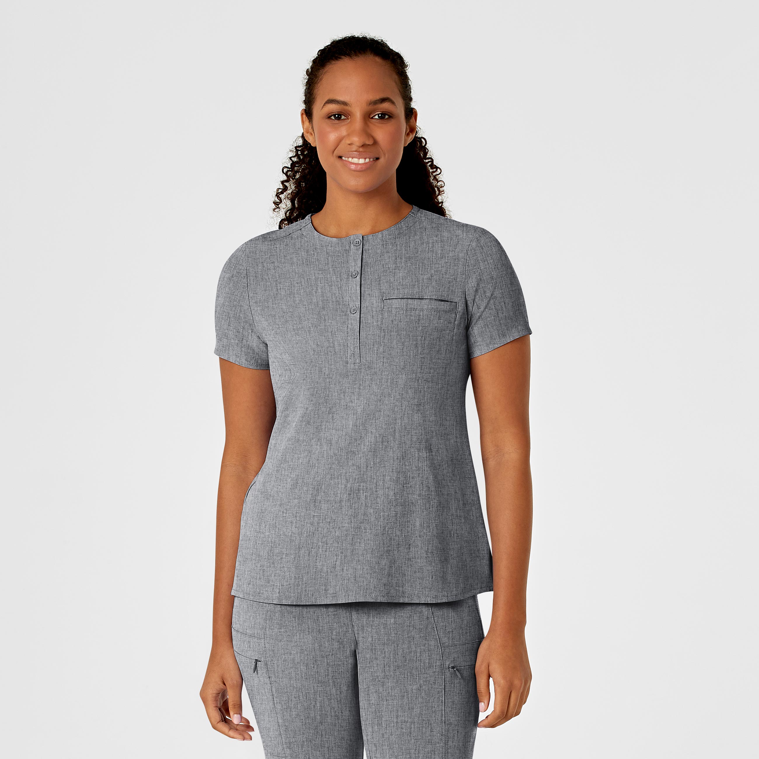 RENEW Women&#39;s Mandarin Collar Tuck&#45;In Scrub Top-Wonder Wink