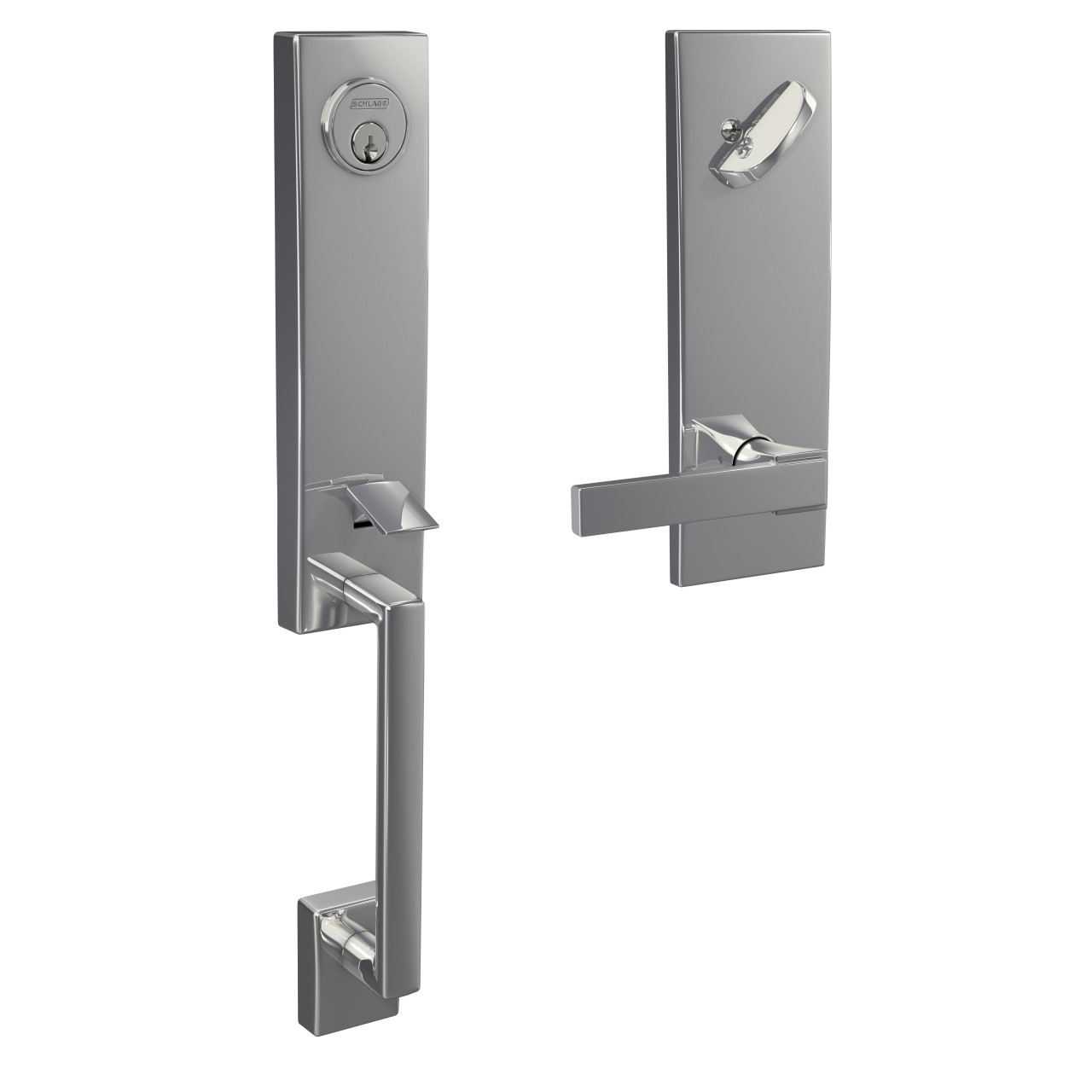 Custom 3/4 Trim Single Cylinder Handleset and Northbrook Lever with Century Trim