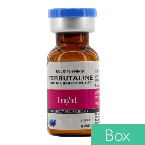 Terbutaline Sulfate 1mg/ml Single Dose Vial - 10/Box