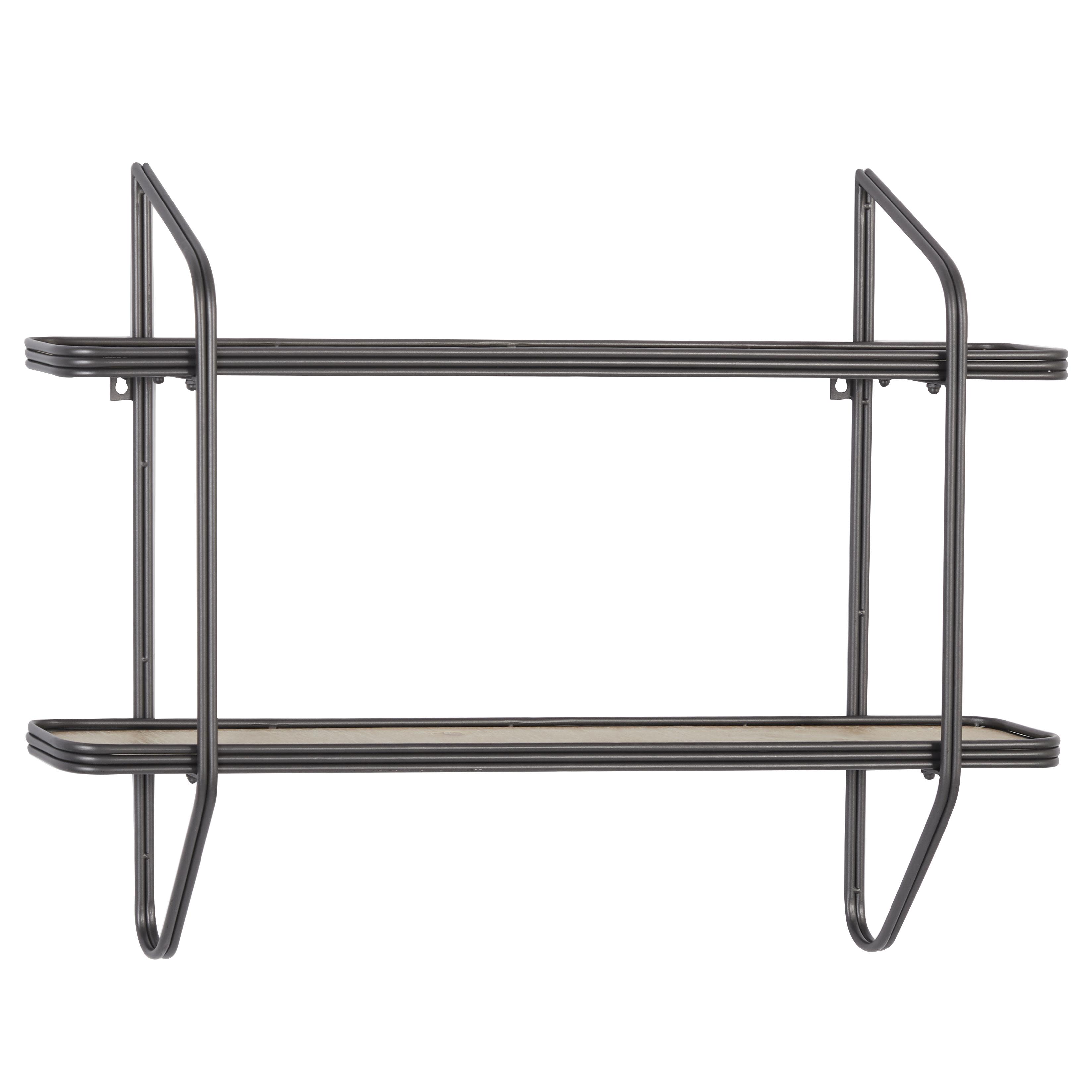 Black Metal  Wall Shelf, 32\" x 6\" x 23\" ( 2 pcs)