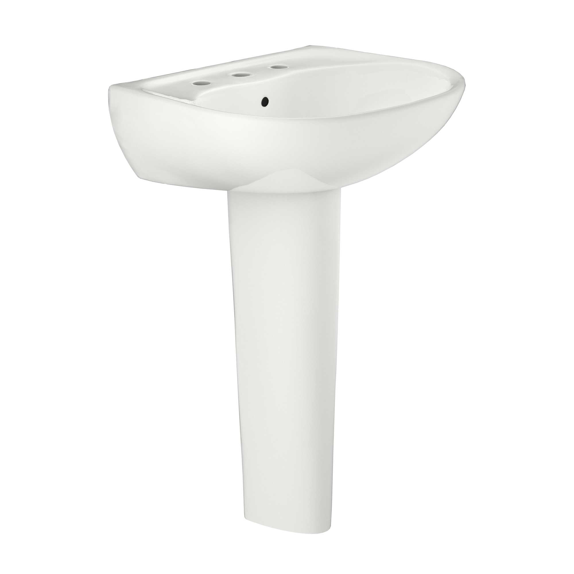 TOTO Supreme Oval Basin Pedestal Bathroom Sink with CeFiONtect for 8 Inch Center Faucets, Colonial White, Vitreous China, LPT241.8G#11